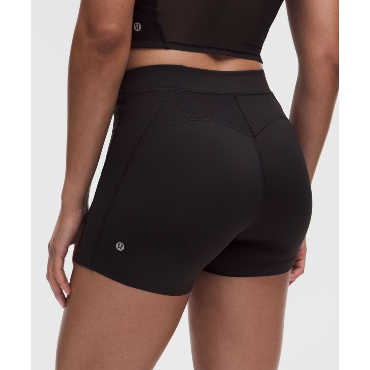 룰루레몬(LULULEMON) Nulux 메쉬 패널 하이라이즈 미니 스코트  BLK
