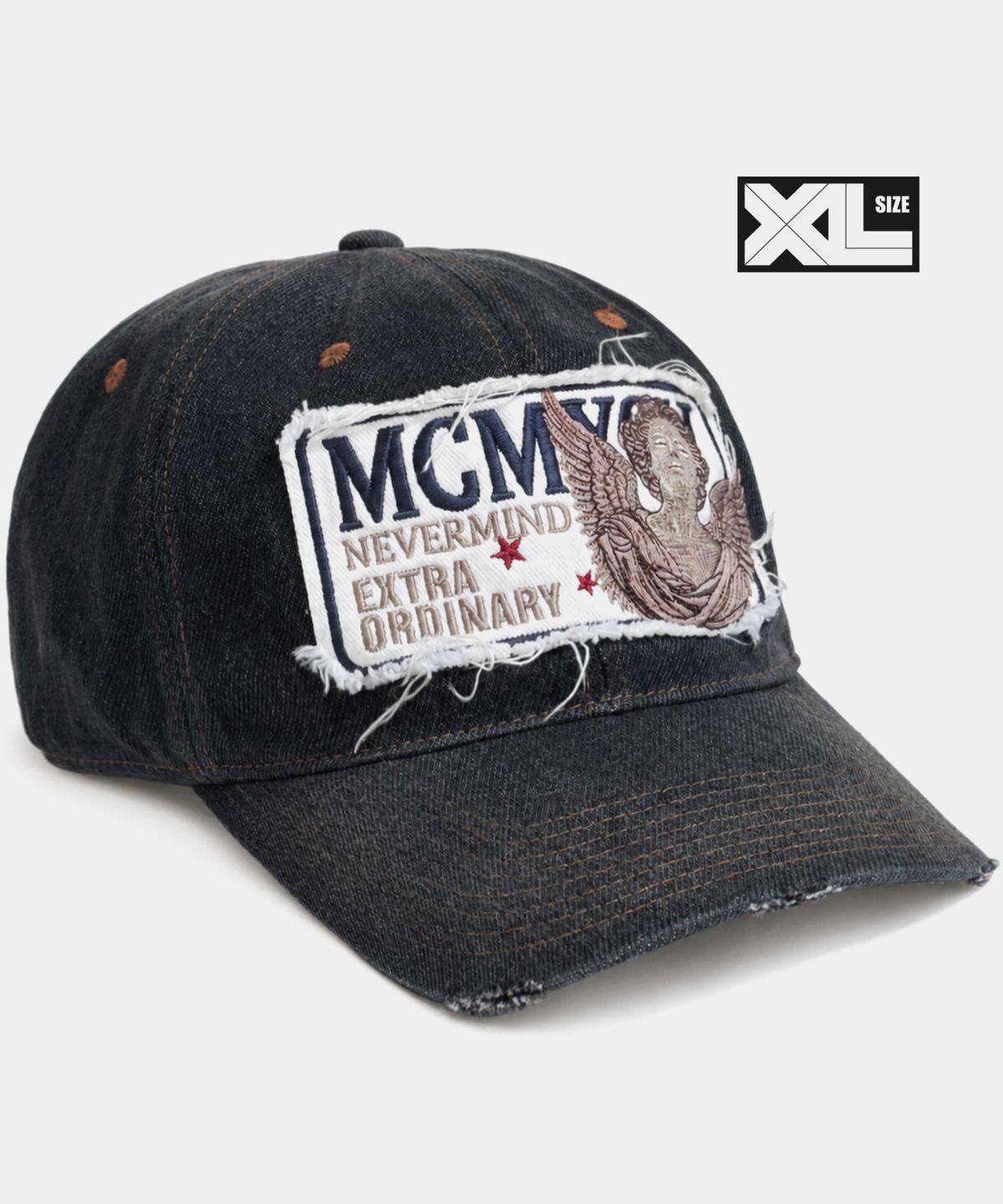 플래토(PLATEAU) 빅사이즈 워싱 볼캡 XL MCMXCV 1995 CAP BLACK