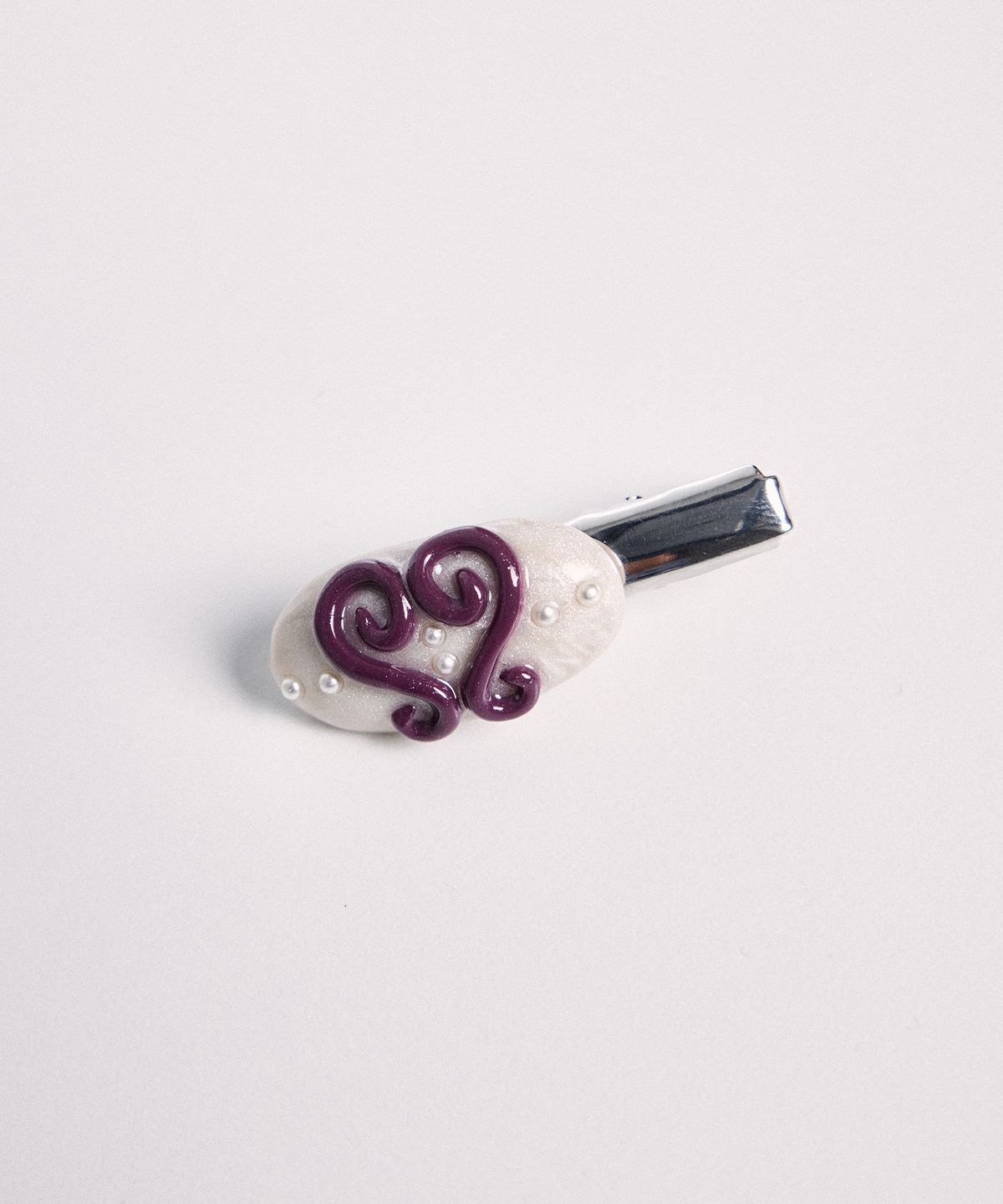 엔프프(NFF) odette mini hairpin-white