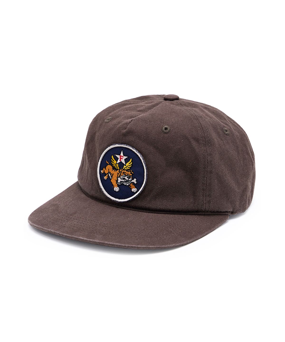 패슬(FASTLE) Airborne Patch 5Panel Washed Cap Brown