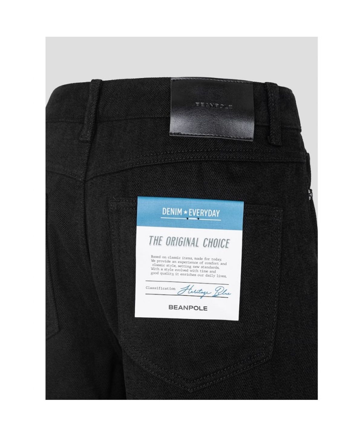 빈폴 레이디스(BEANPOLE LADIES) 기모 데님 커브드 팬츠  블랙 (BF6921C735)