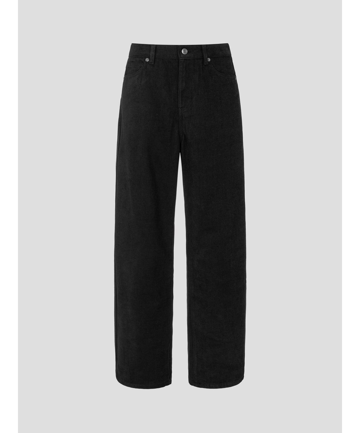 빈폴 레이디스(BEANPOLE LADIES) 기모 데님 커브드 팬츠  블랙 (BF6921C735)
