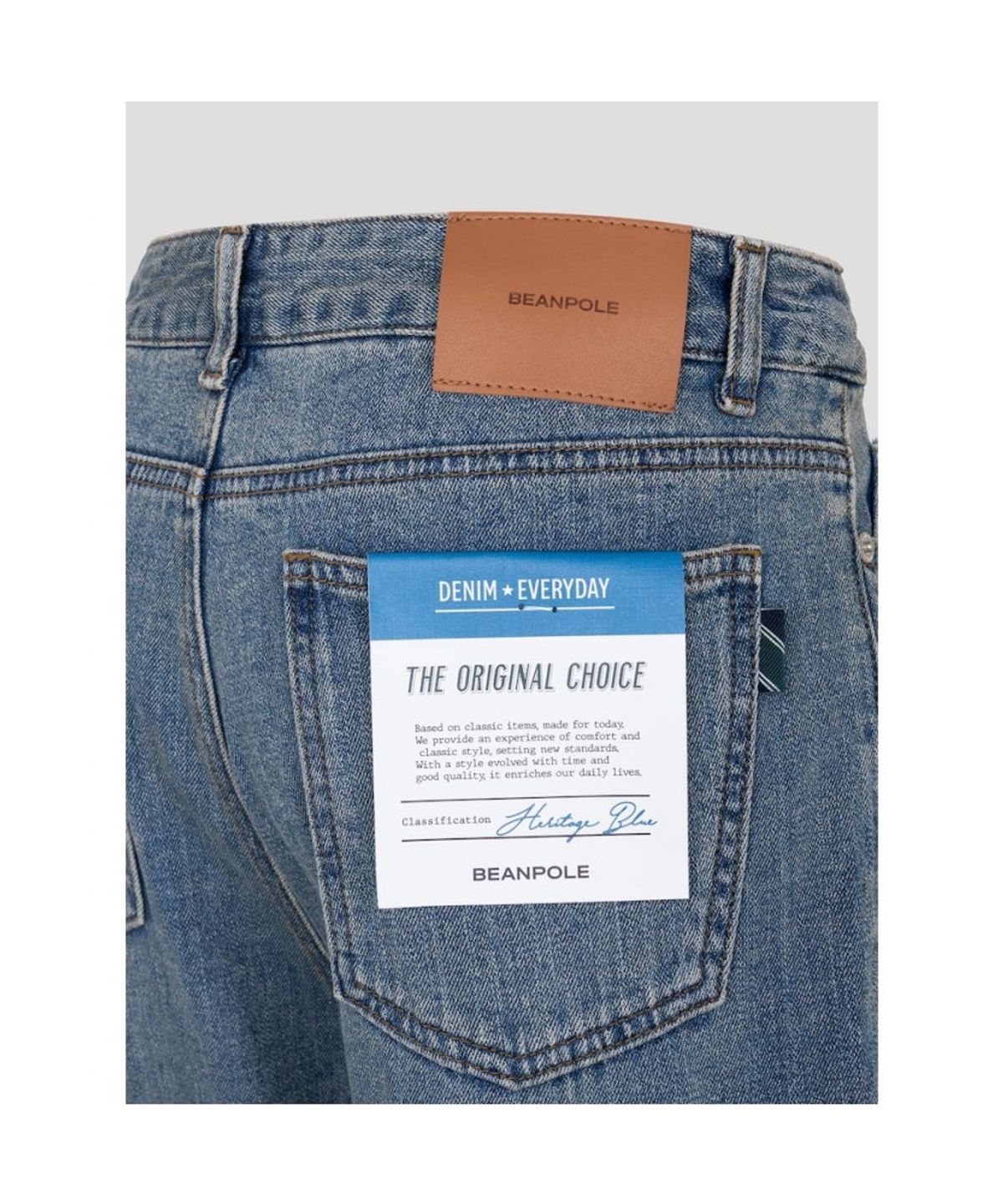 빈폴 레이디스(BEANPOLE LADIES) [Essential] 부츠컷 기모 데님 팬츠  블루 (BF6921E04P)