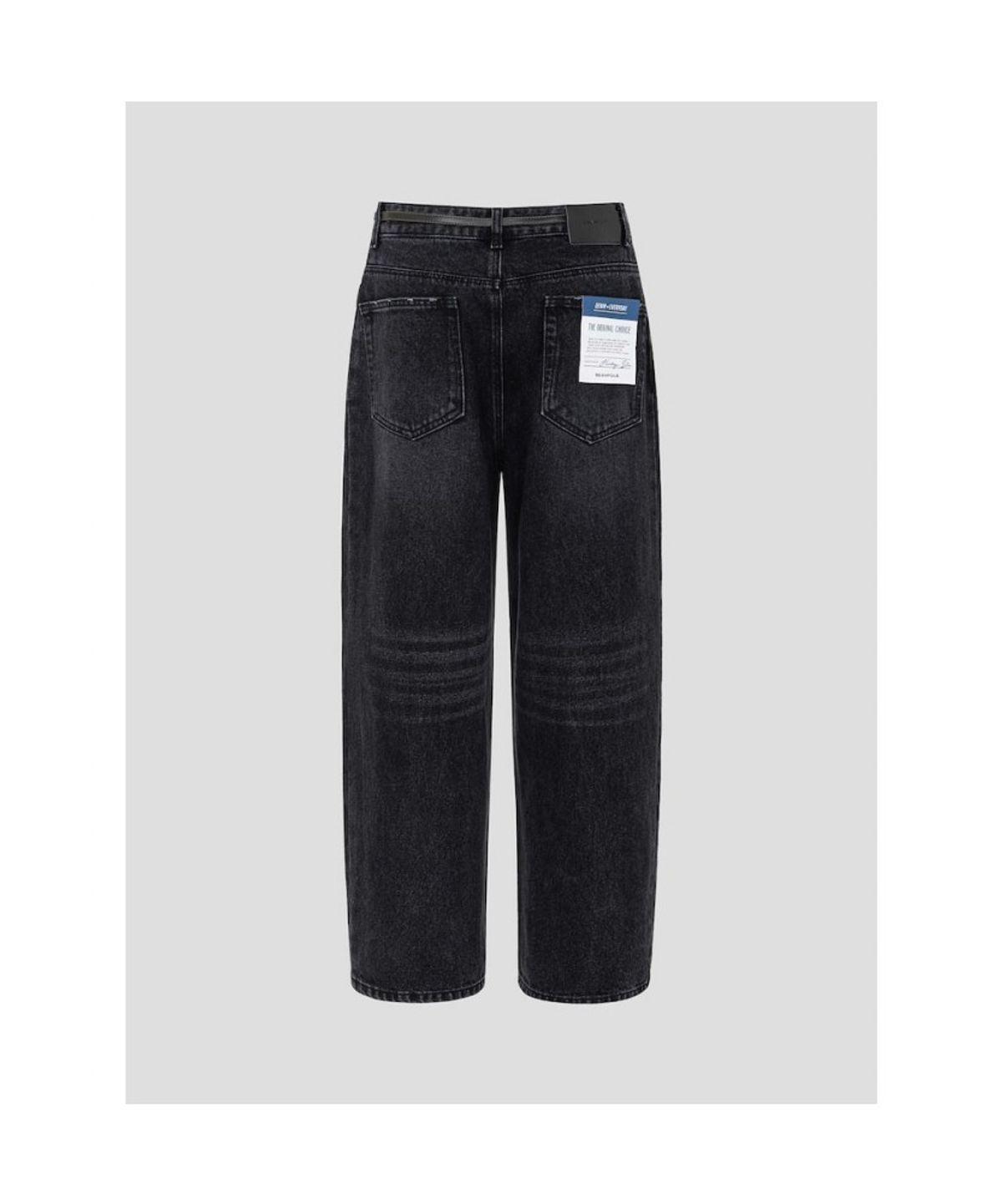 빈폴 레이디스(BEANPOLE LADIES) 기모 데님 옵션벨트 크롭 와이드 테이퍼드 팬츠  애쉬 (BF6921C724)