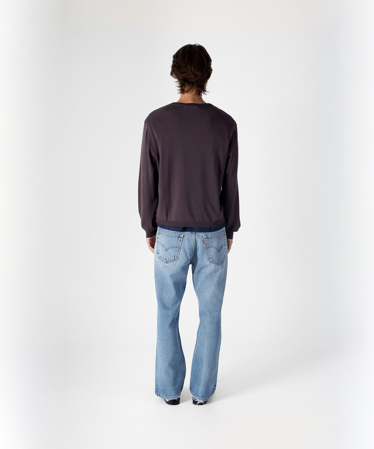 애드슬로우(ADDSLOW) Basic Round Neck Cardigan (Brown)