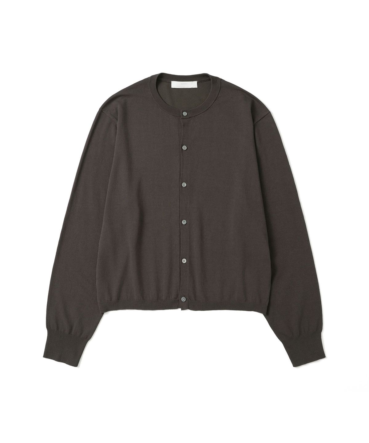 애드슬로우(ADDSLOW) Basic Round Neck Cardigan (Brown)