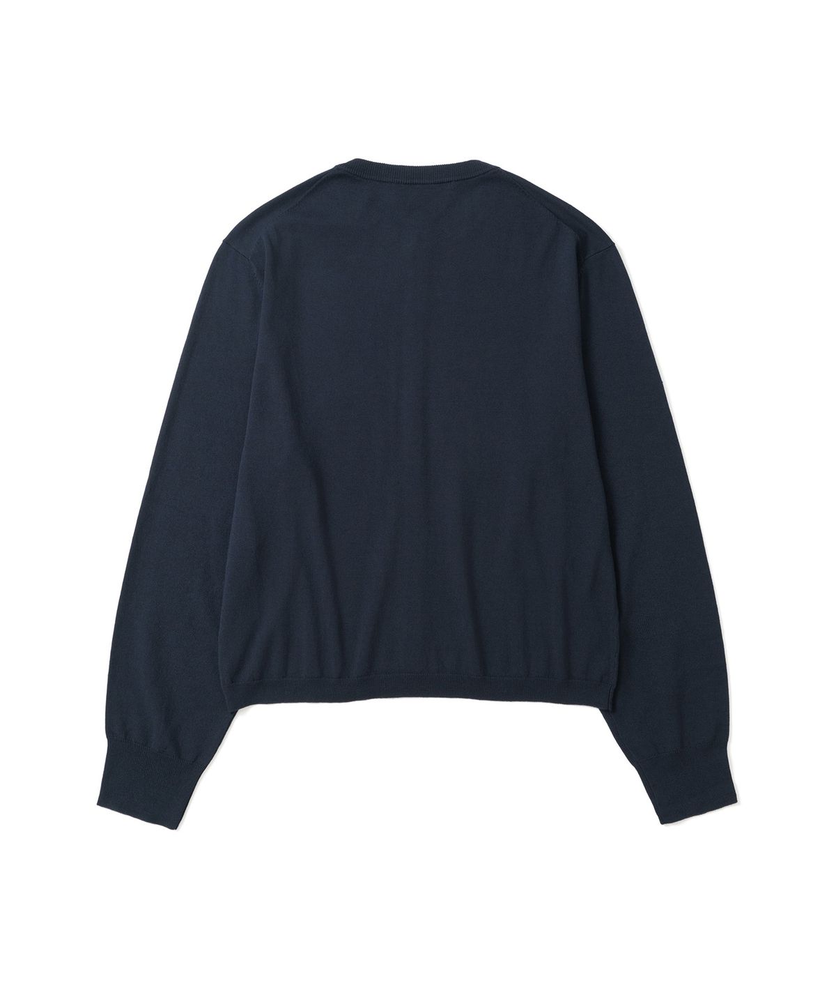 애드슬로우(ADDSLOW) Basic Round Neck Cardigan (Navy)