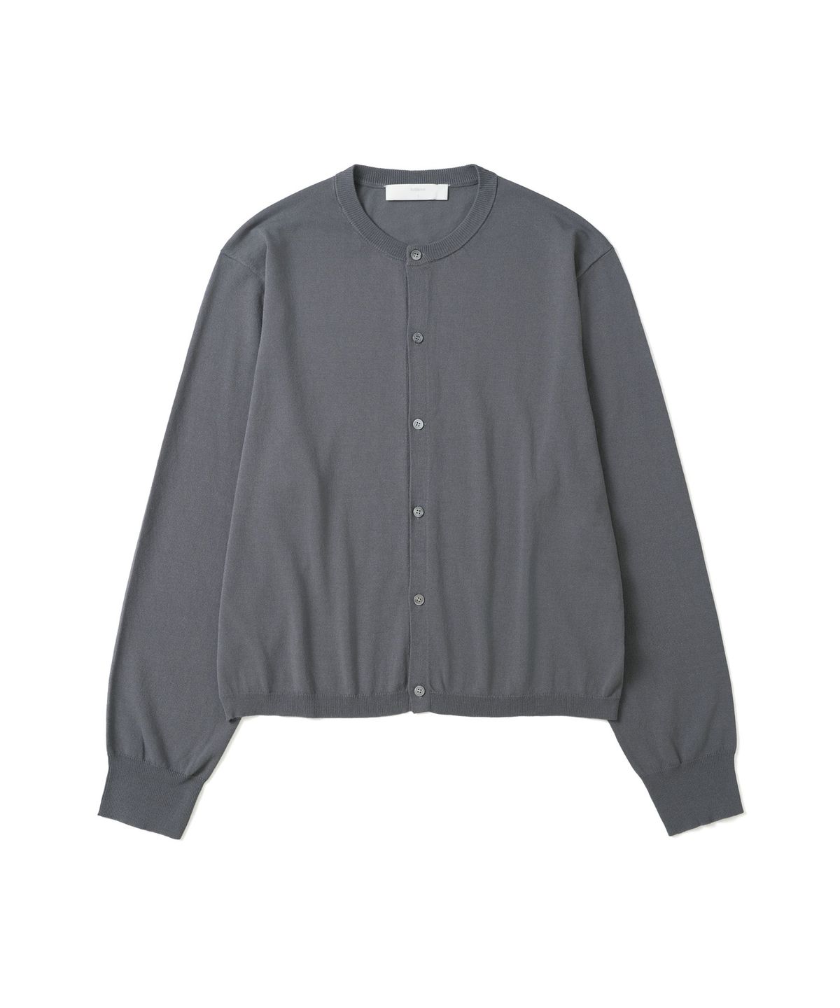 애드슬로우(ADDSLOW) Basic Round Neck Cardigan (Grey)