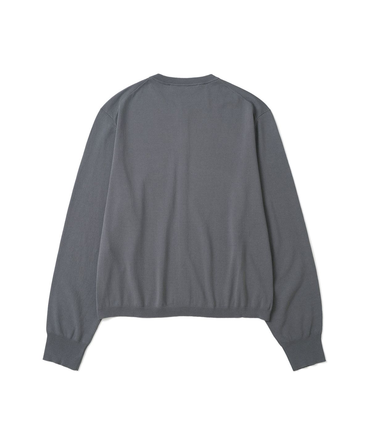 애드슬로우(ADDSLOW) Basic Round Neck Cardigan (Grey)
