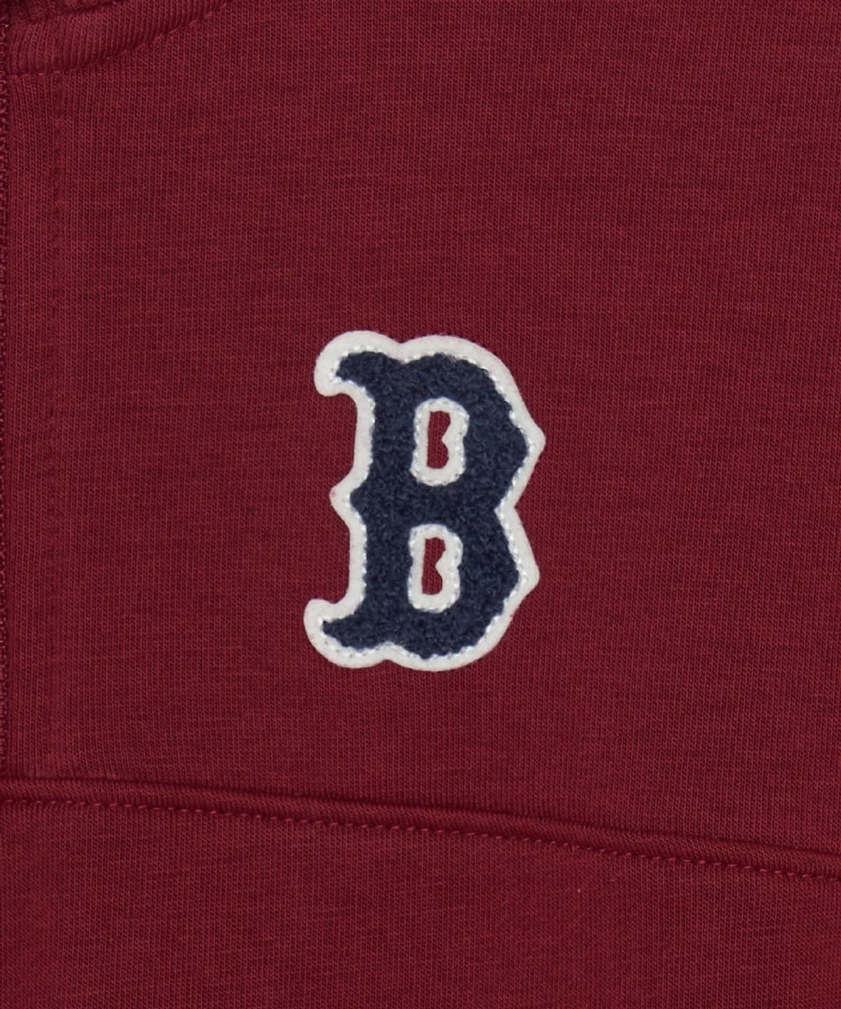 엠엘비 키즈(MLB KIDS) 스포티브 시그니처 반집업 기모 맨투맨 세트 BOS (Wine)