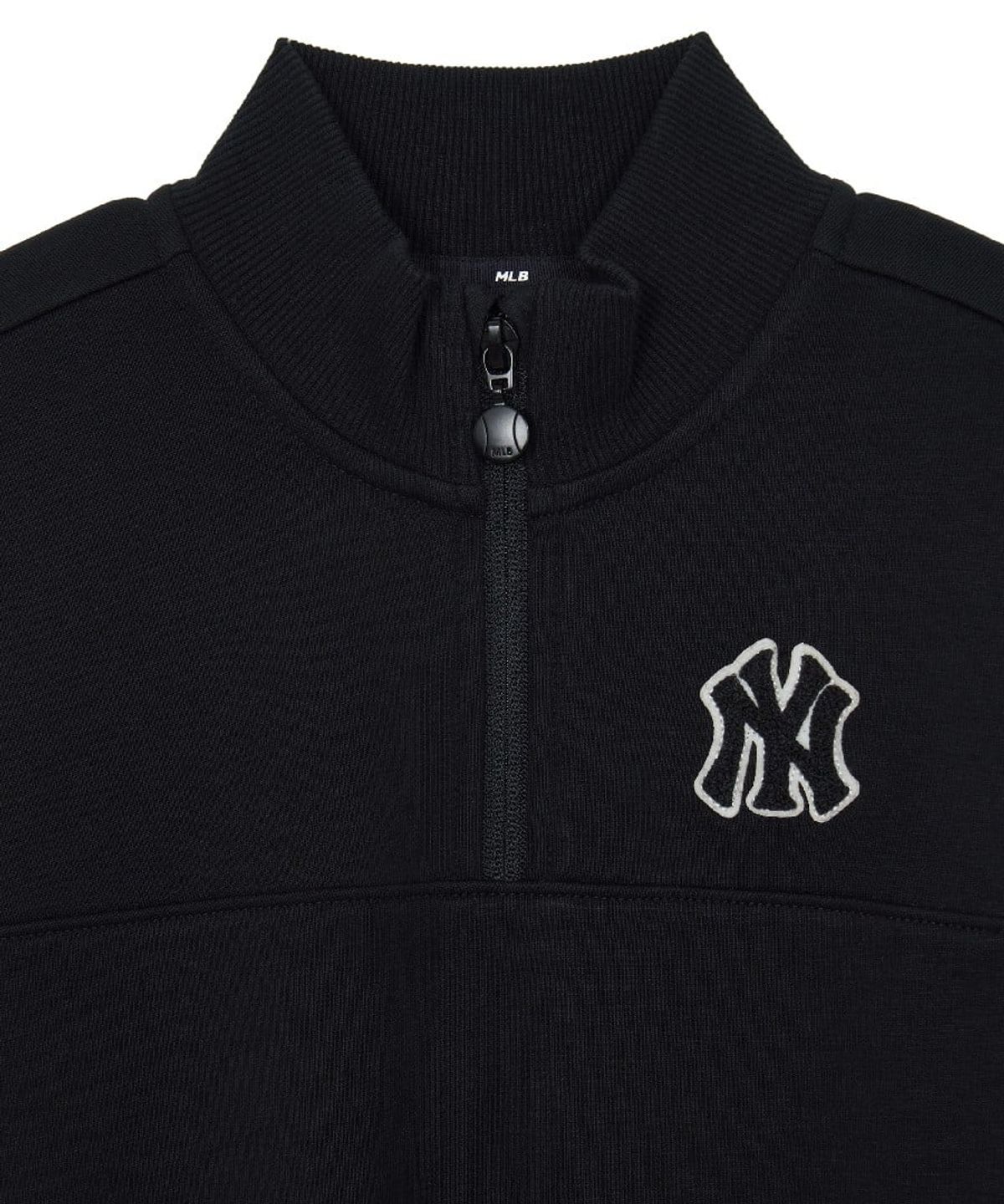 엠엘비 키즈(MLB KIDS) 스포티브 시그니처 반집업 기모 맨투맨 세트 NY (Black)