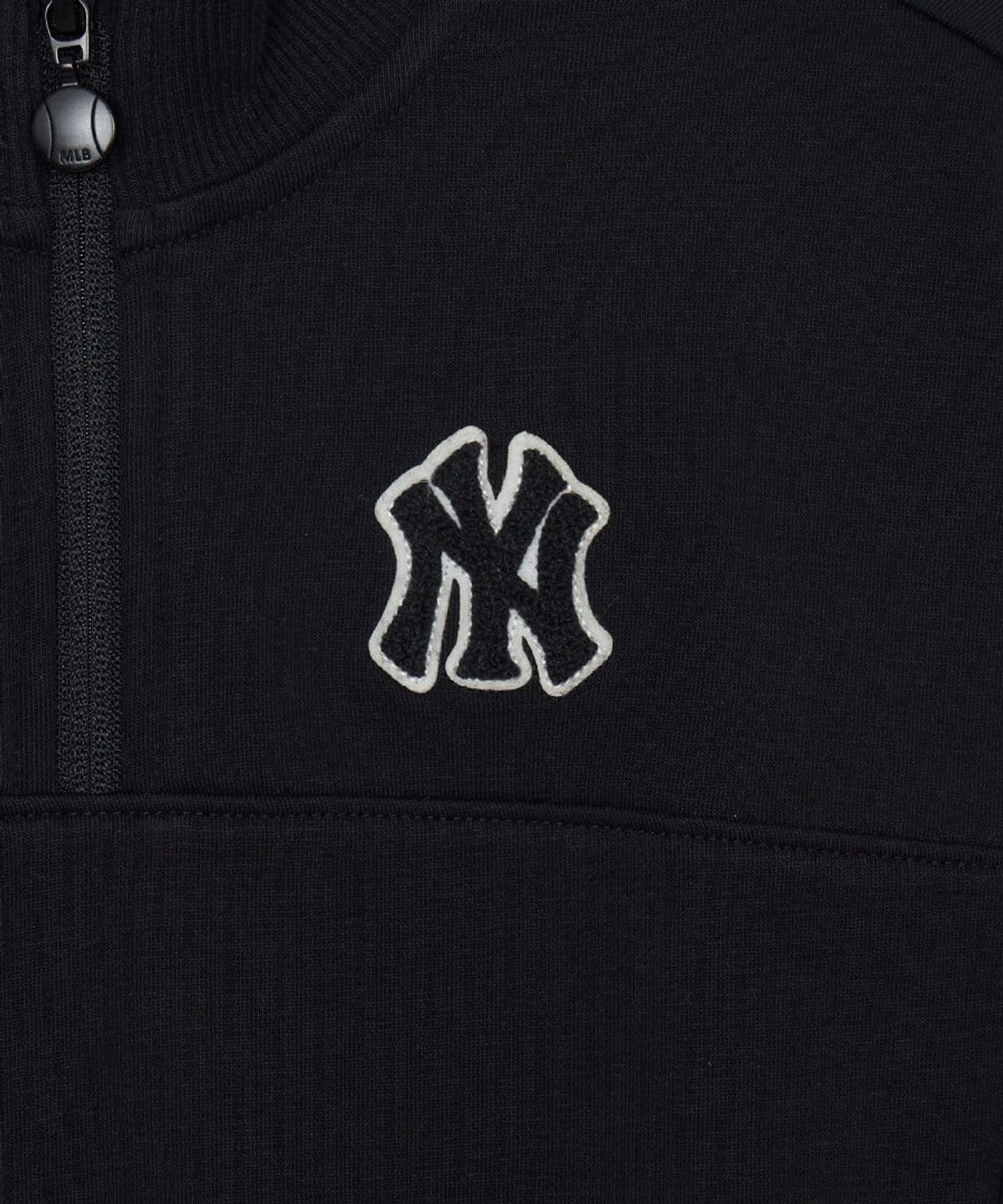 엠엘비 키즈(MLB KIDS) 스포티브 시그니처 반집업 기모 맨투맨 세트 NY (Black)