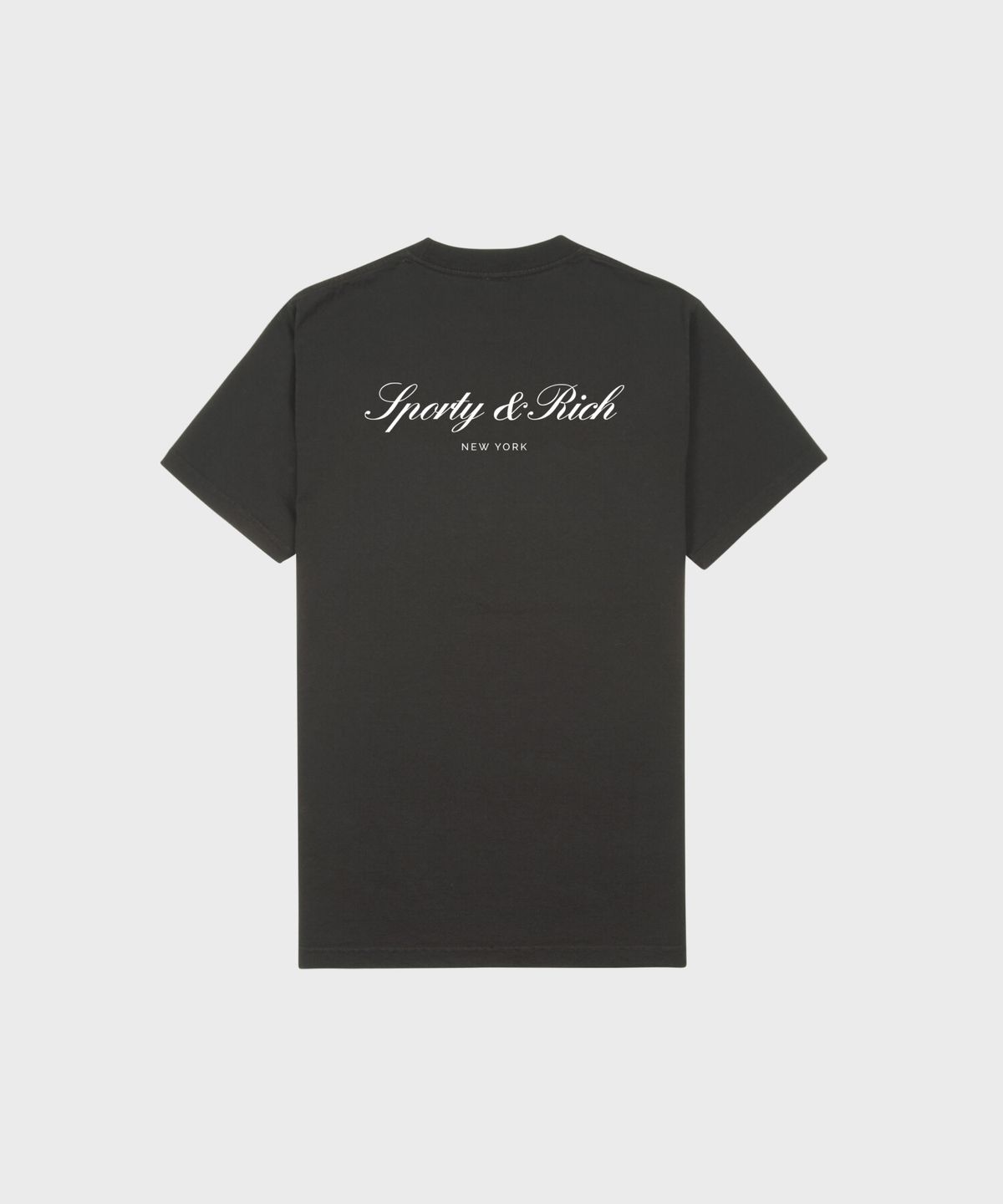 스포티앤리치(SPORTY&RICH) 시그니처 NY 티셔츠 남여공용 - 페이디드 블랙 R263AUT013