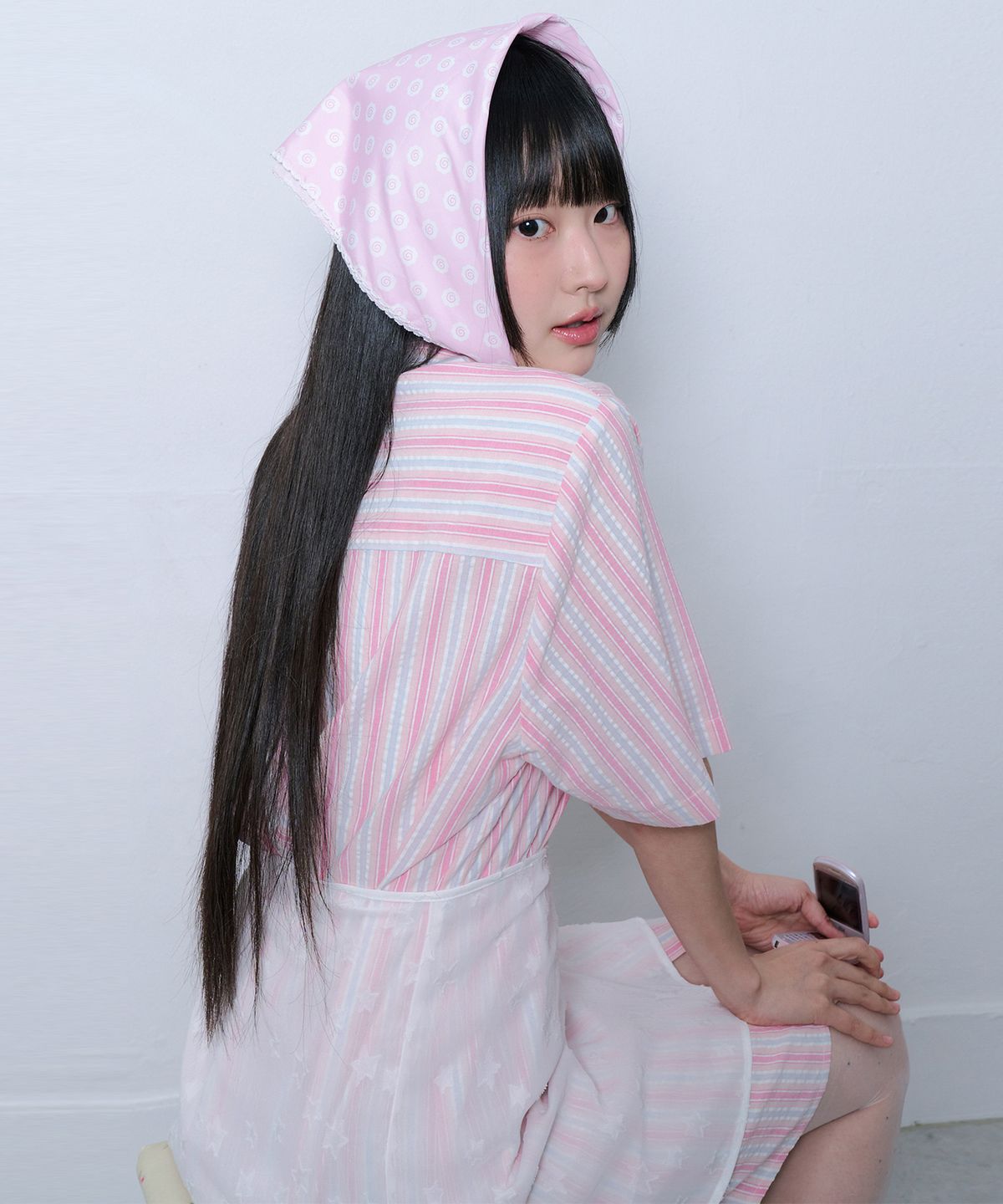 키코베(KICOBE) 마끼 헤어 커치프_핑크
