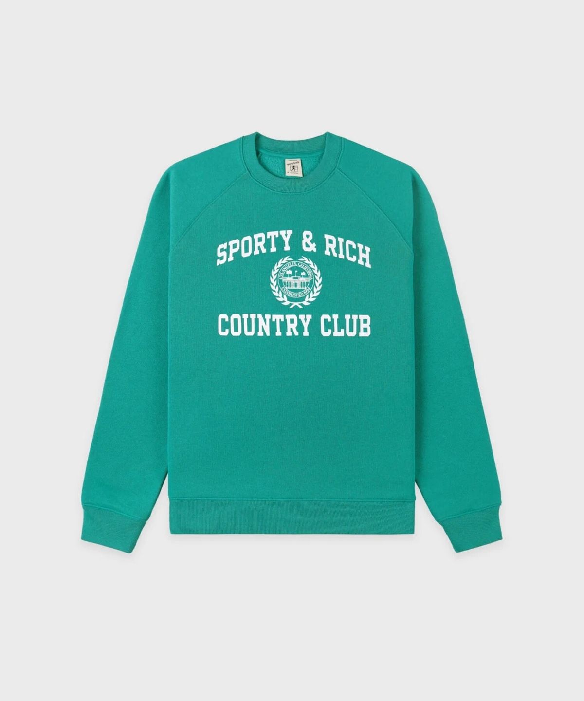 스포티앤리치(SPORTY&RICH) 바시티 크레스트 소프트 크루넥 남여공용 - 그린 R255AWW015