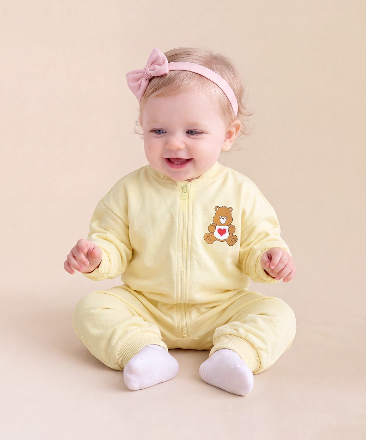 케어베어(CAREBEARS) 텐더하트베어 집업 베이비 수트