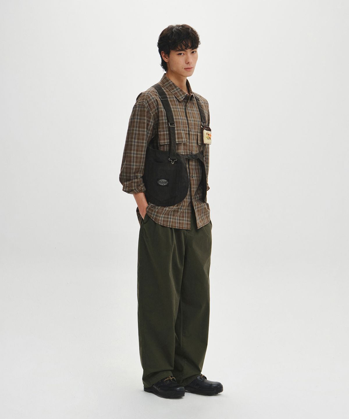 힐리먼트(HELEMENT) 더블 플리트 코튼 팬츠 (D/KHAKI)