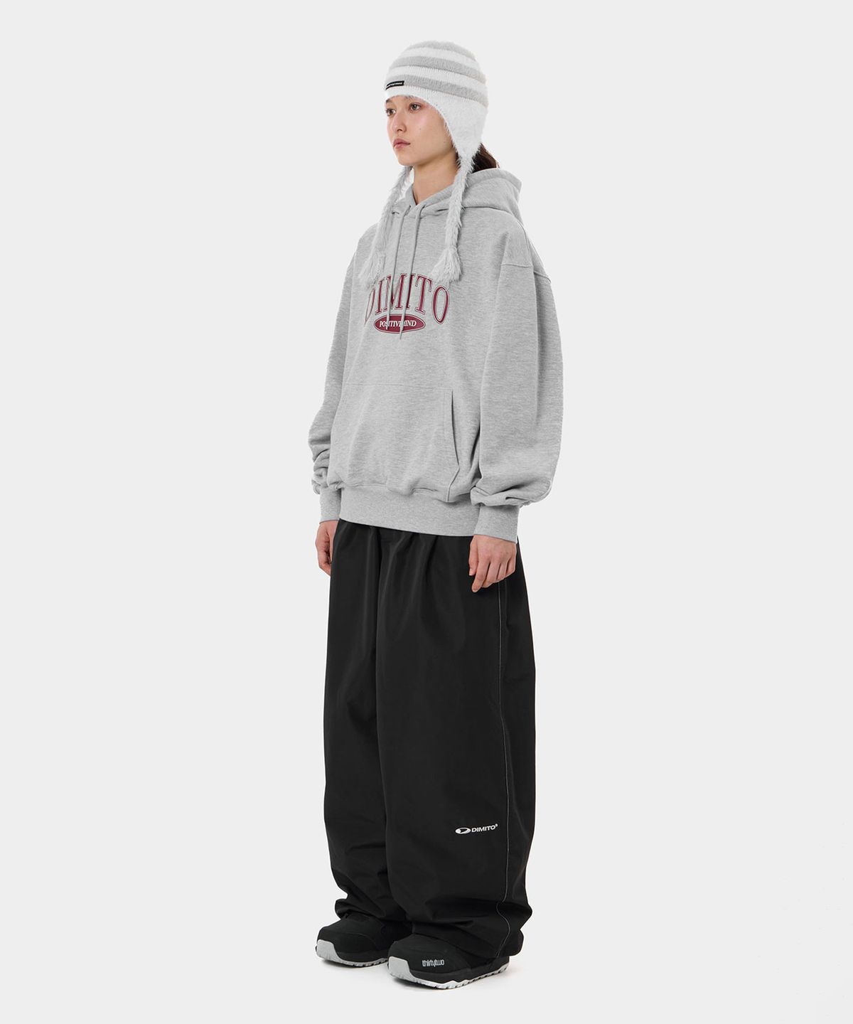 디미토(DIMITO) COLLEGE HOODIE MELANGE GREY