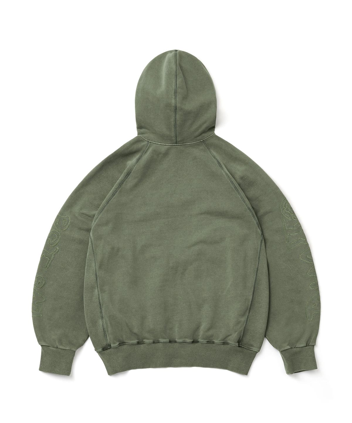 디미토(DIMITO) OVERLOCK ZIP-UP GD HOODIE WASHED KHAKI