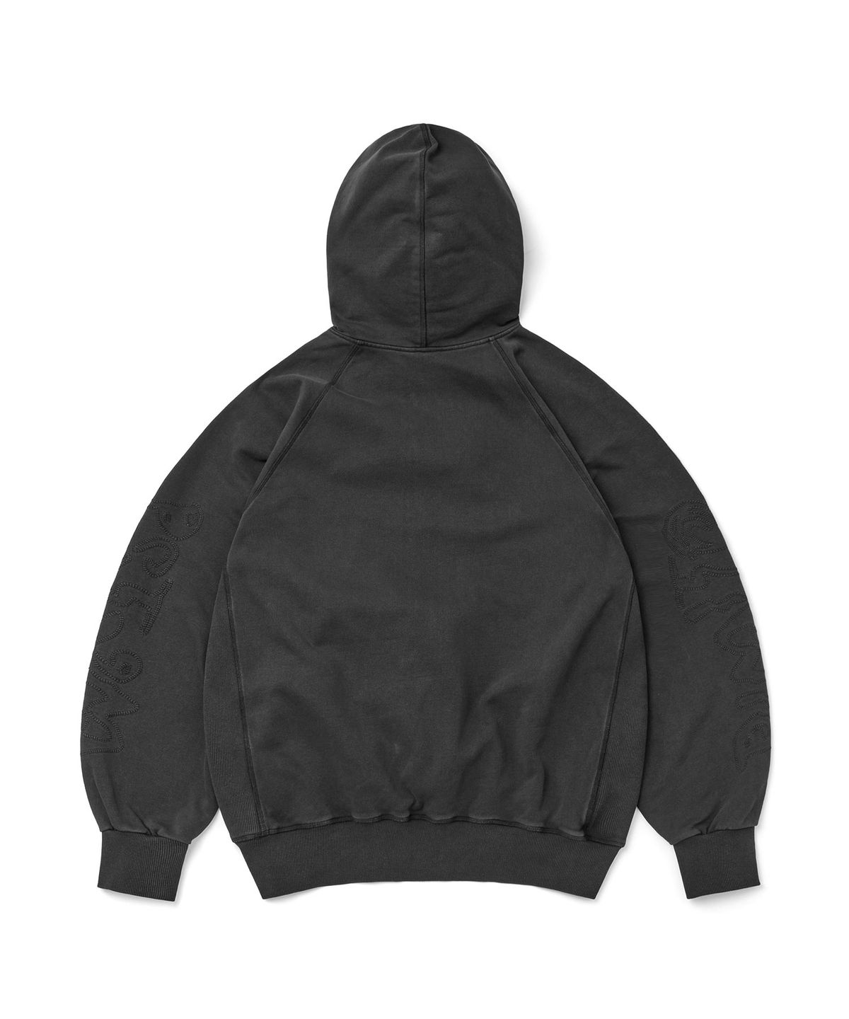 디미토(DIMITO) OVERLOCK ZIP-UP GD HOODIE WASHED BLACK