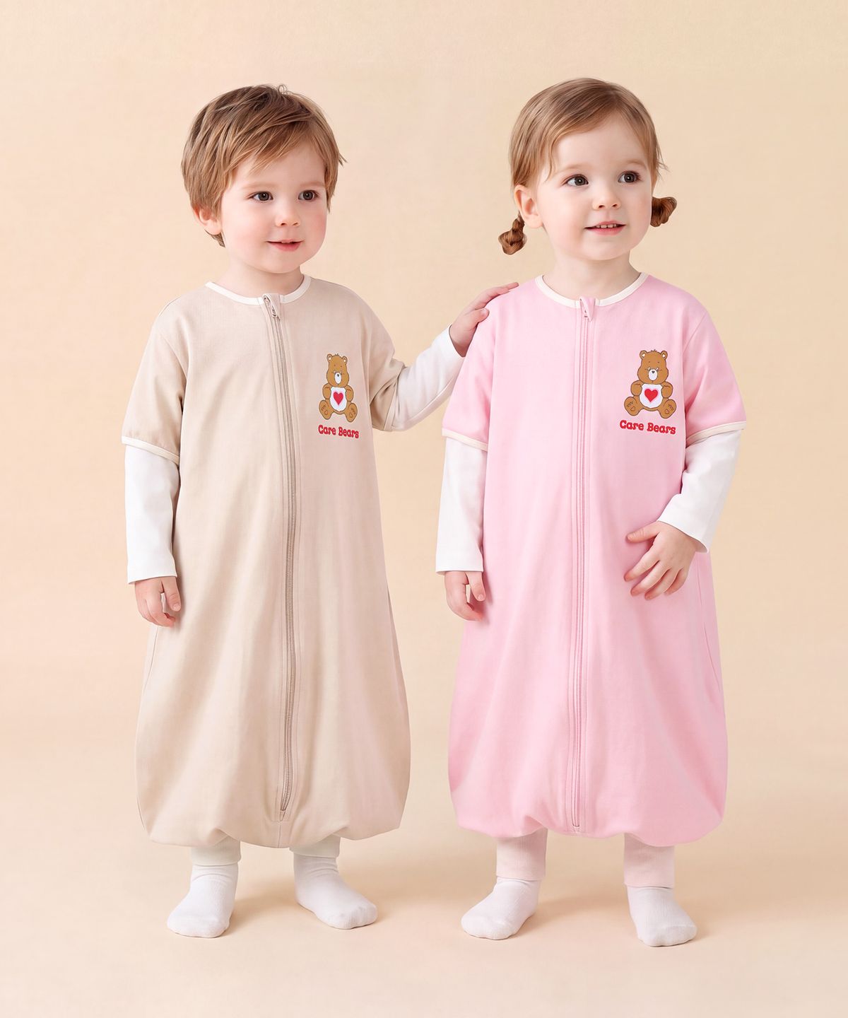 케어베어(CAREBEARS) 따뜻한 오버핏 꿀잠 수면수트 바디수트