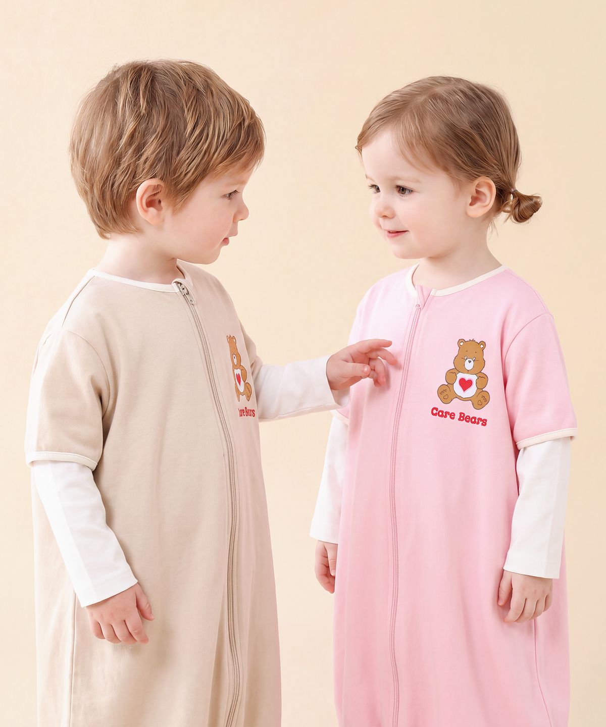 케어베어(CAREBEARS) 따뜻한 오버핏 꿀잠 수면수트 바디수트
