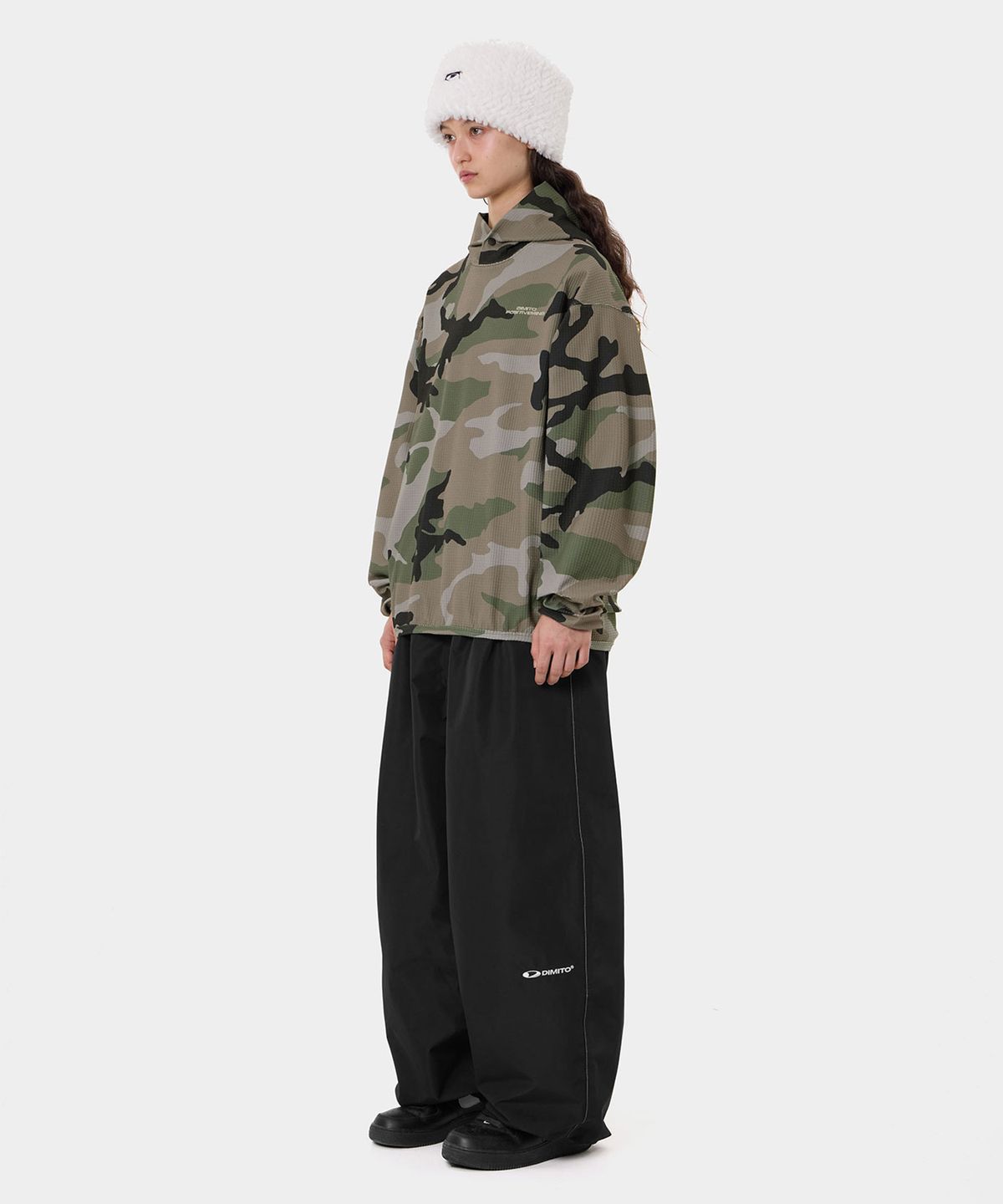 디미토(DIMITO) LW WAFFLE HOODIE FADE CAMO