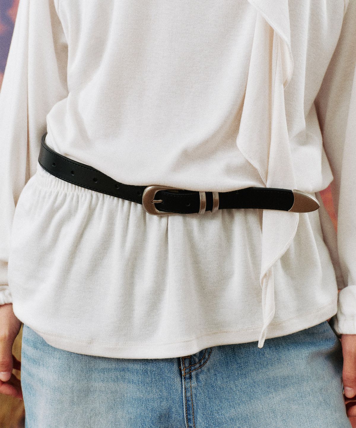 망고매니플리즈(MANGO MANY PLEASE) BARN BELT_BLACK