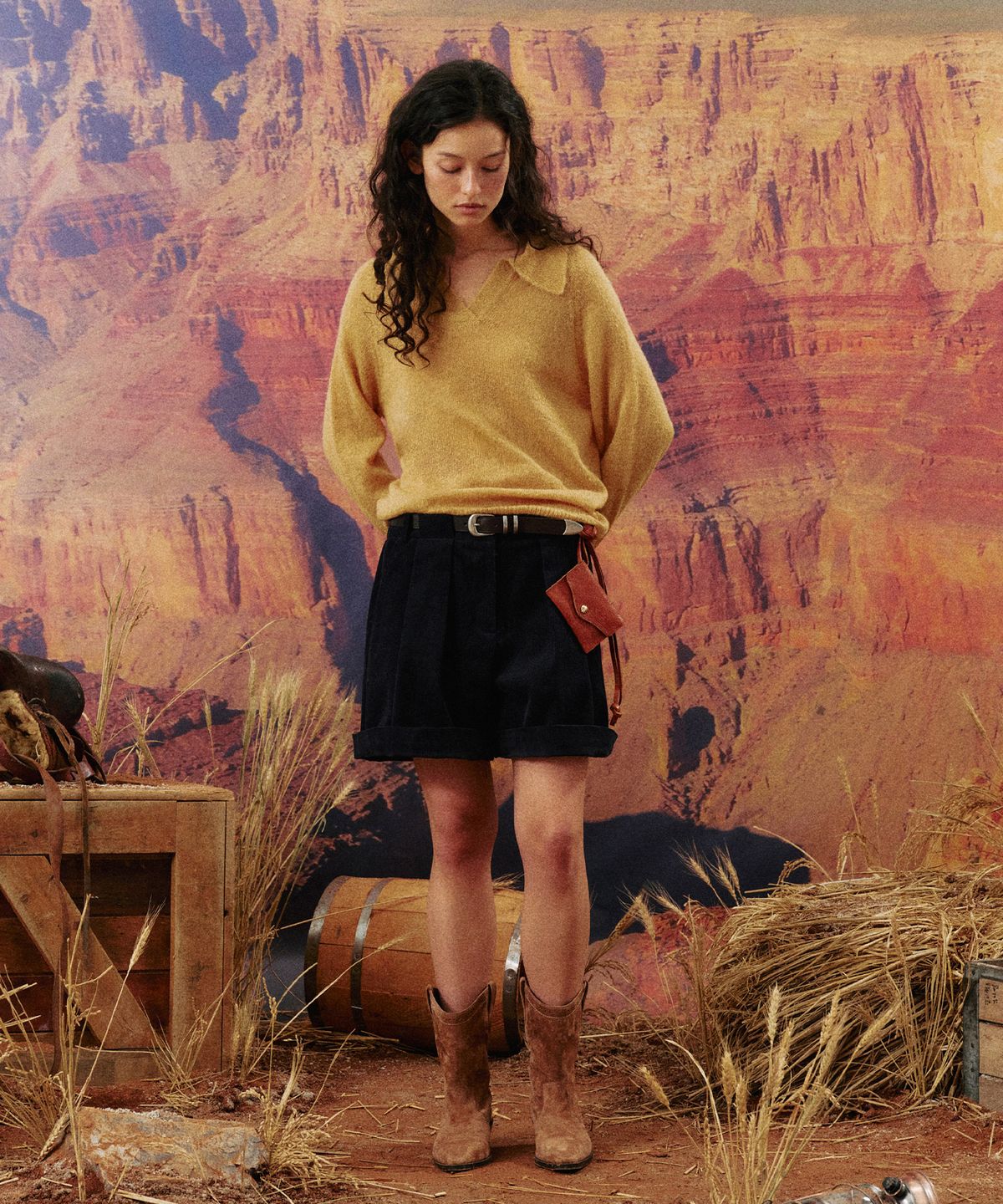 망고매니플리즈(MANGO MANY PLEASE) SHEIL SUEDE BOOTS_WALNUT