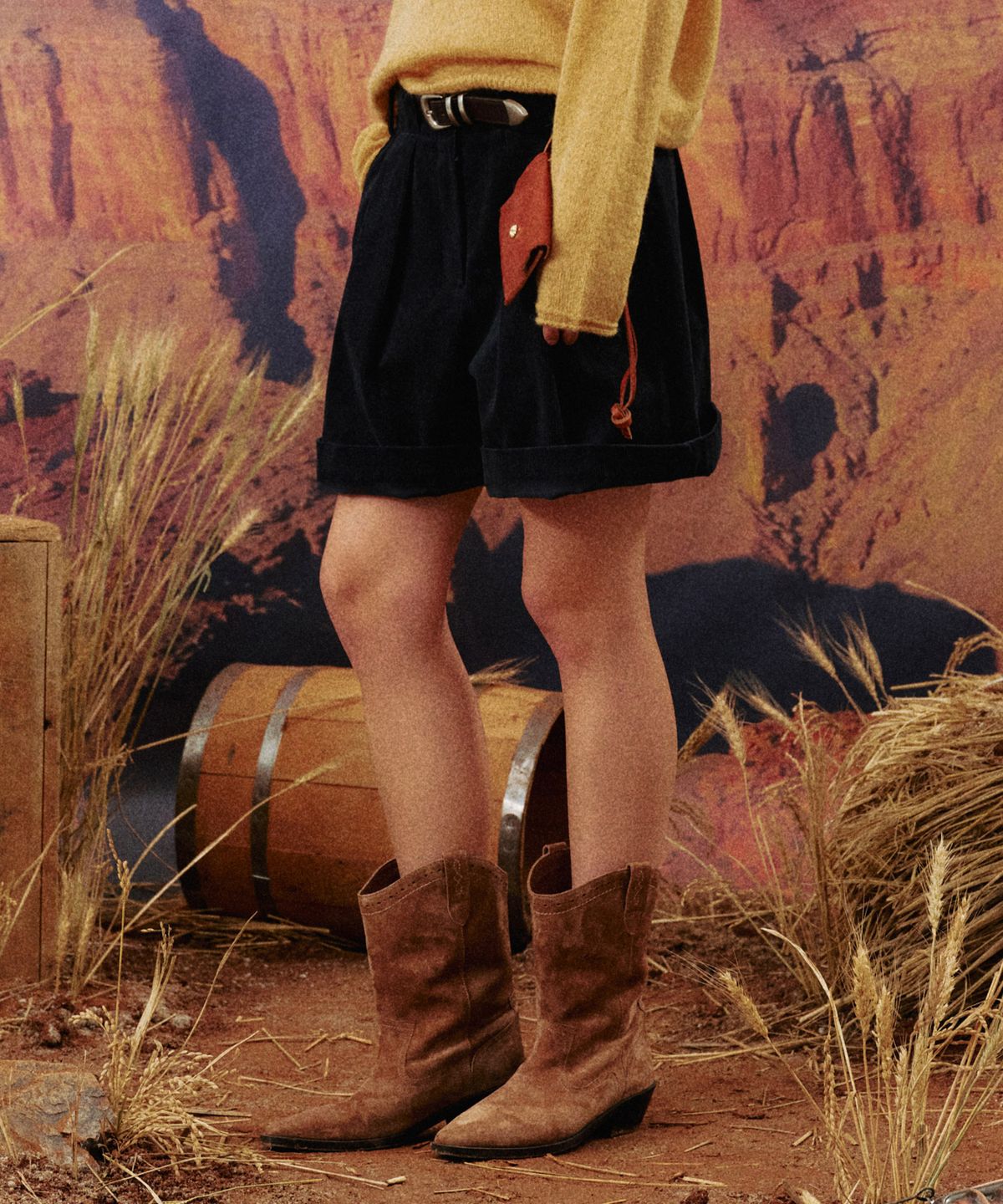 망고매니플리즈(MANGO MANY PLEASE) SHEIL SUEDE BOOTS_WALNUT