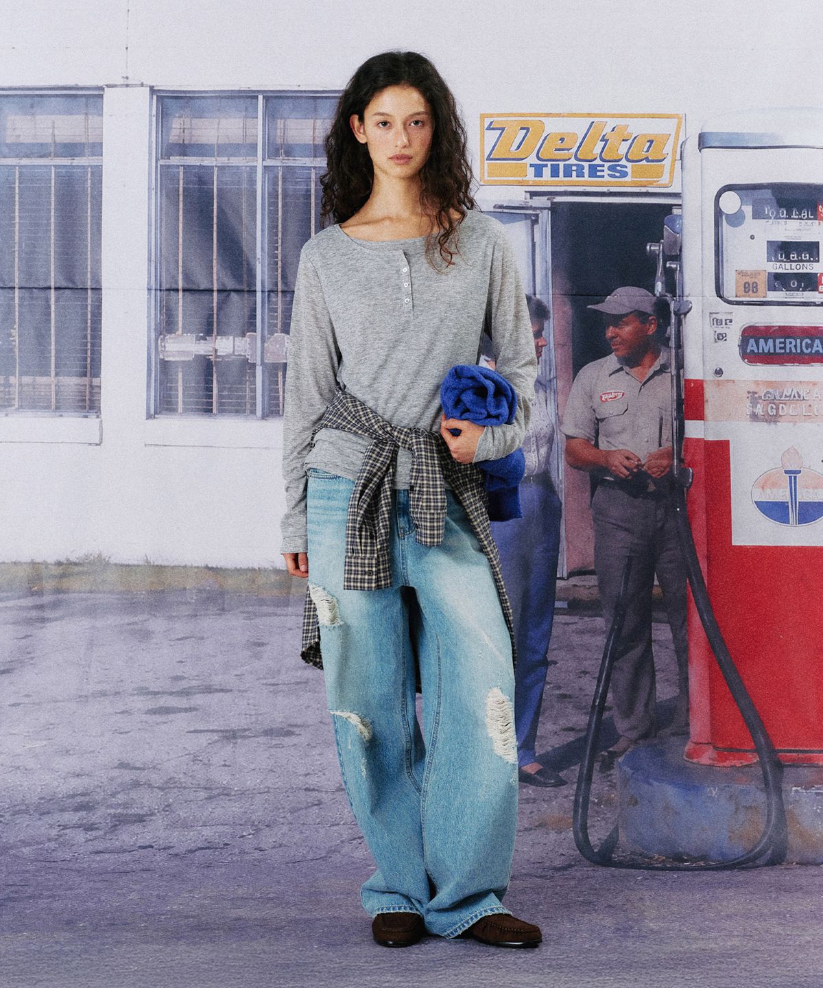 망고매니플리즈(MANGO MANY PLEASE) EEZ LAYERED TEE_MELANGE GREY