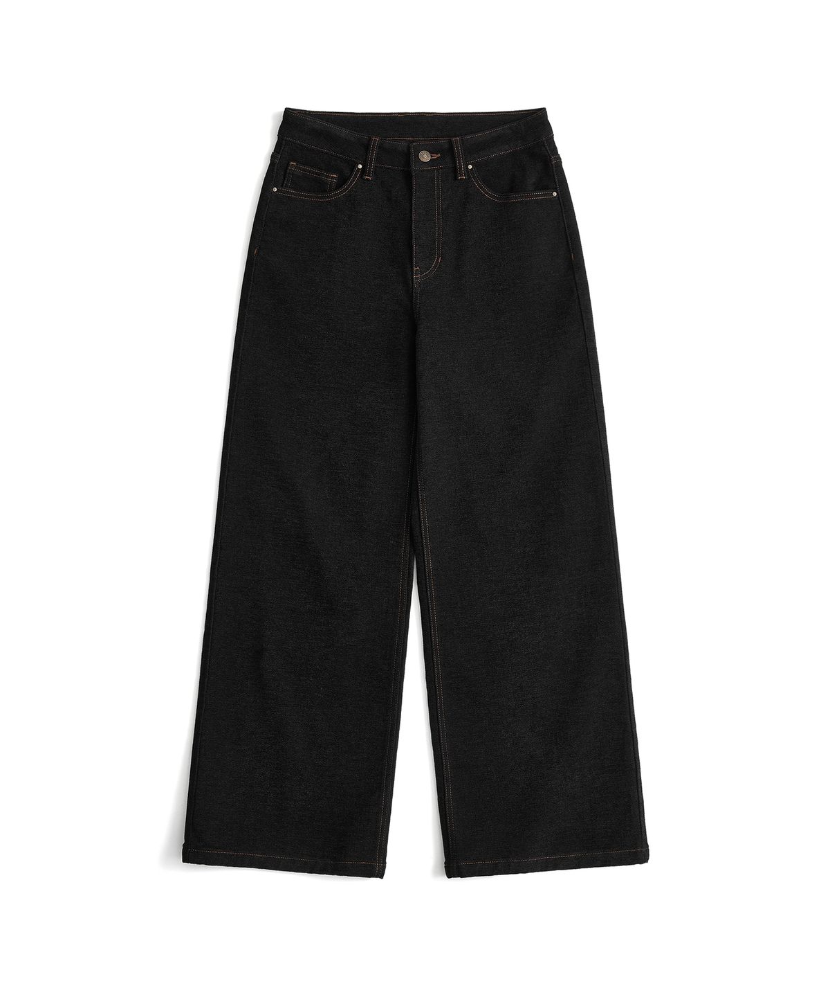 힐리먼트(HELEMENT) 여성 세미와이드 데님 팬츠 (BLACK)