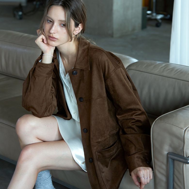 브루노 스트링 스웨이드자켓 BROWN