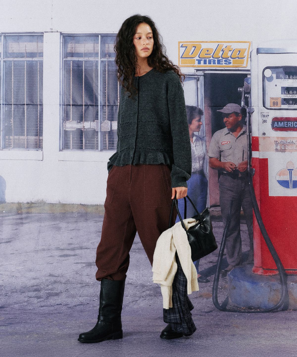 망고매니플리즈(MANGO MANY PLEASE) FADE FATIGUE PANTS_BROWN