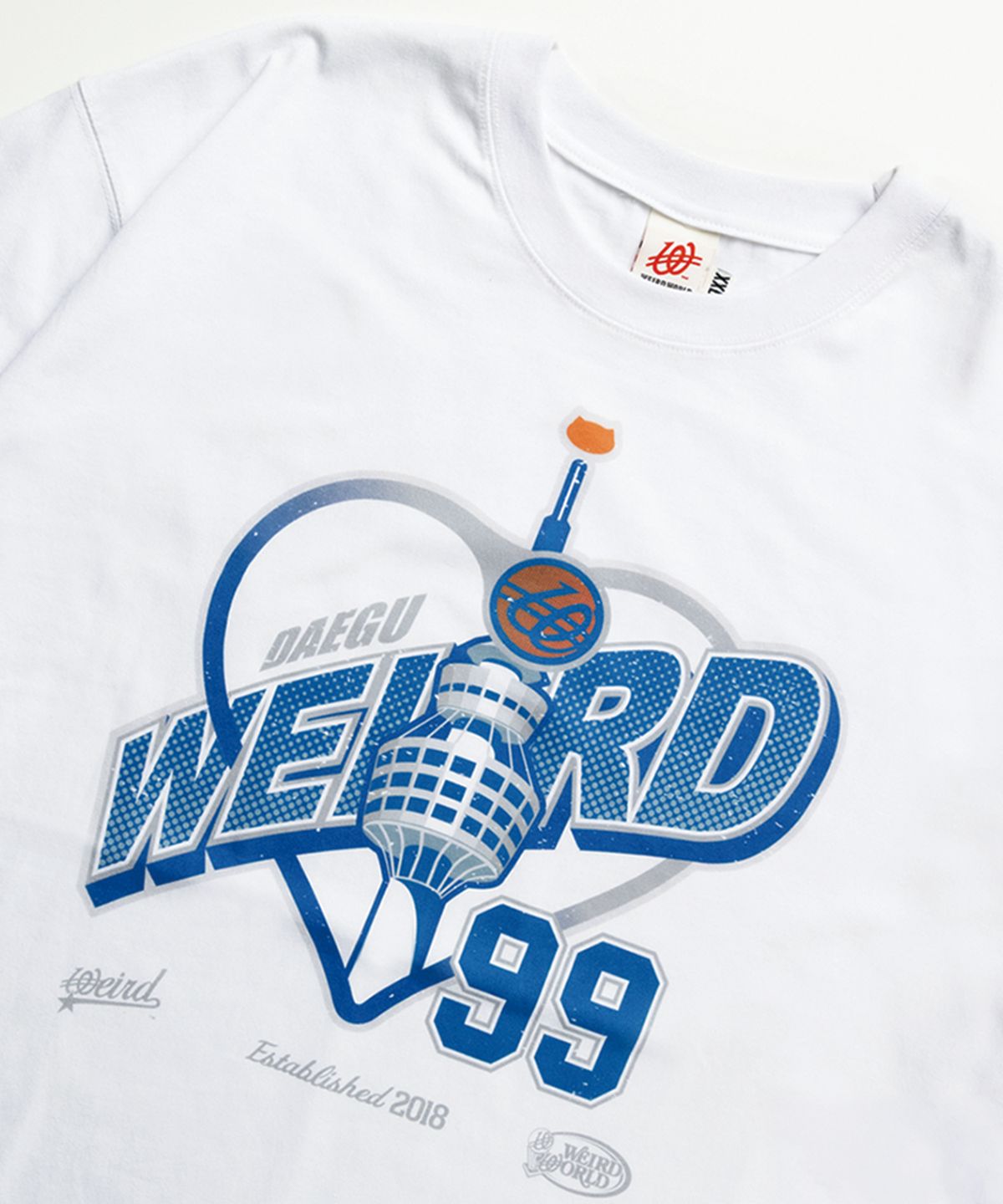 위얼드월드(WEIRDWORLD) WEIRD X HHTRN 타워 티셔츠 WHITE