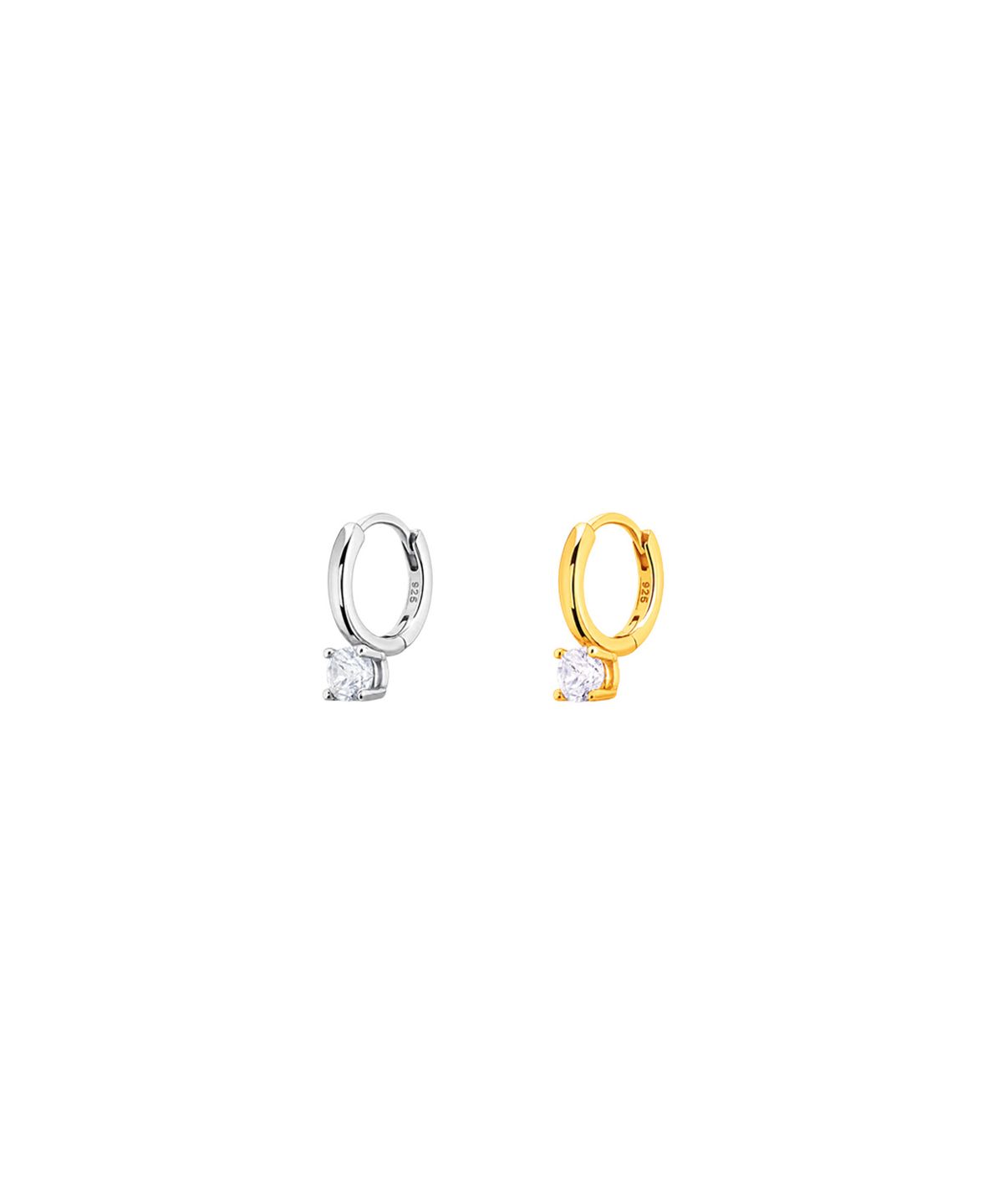 바이브나인(Vibe9) V9 Essential 15 Tiny Crystal Hoop Earrings