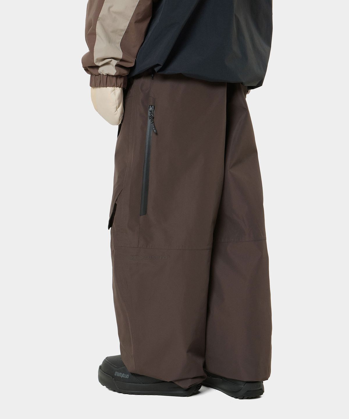 디미토(DIMITO) 26 AIR VENT BANDED PANTS (WIDE FIT LV.1) DARK BROWN