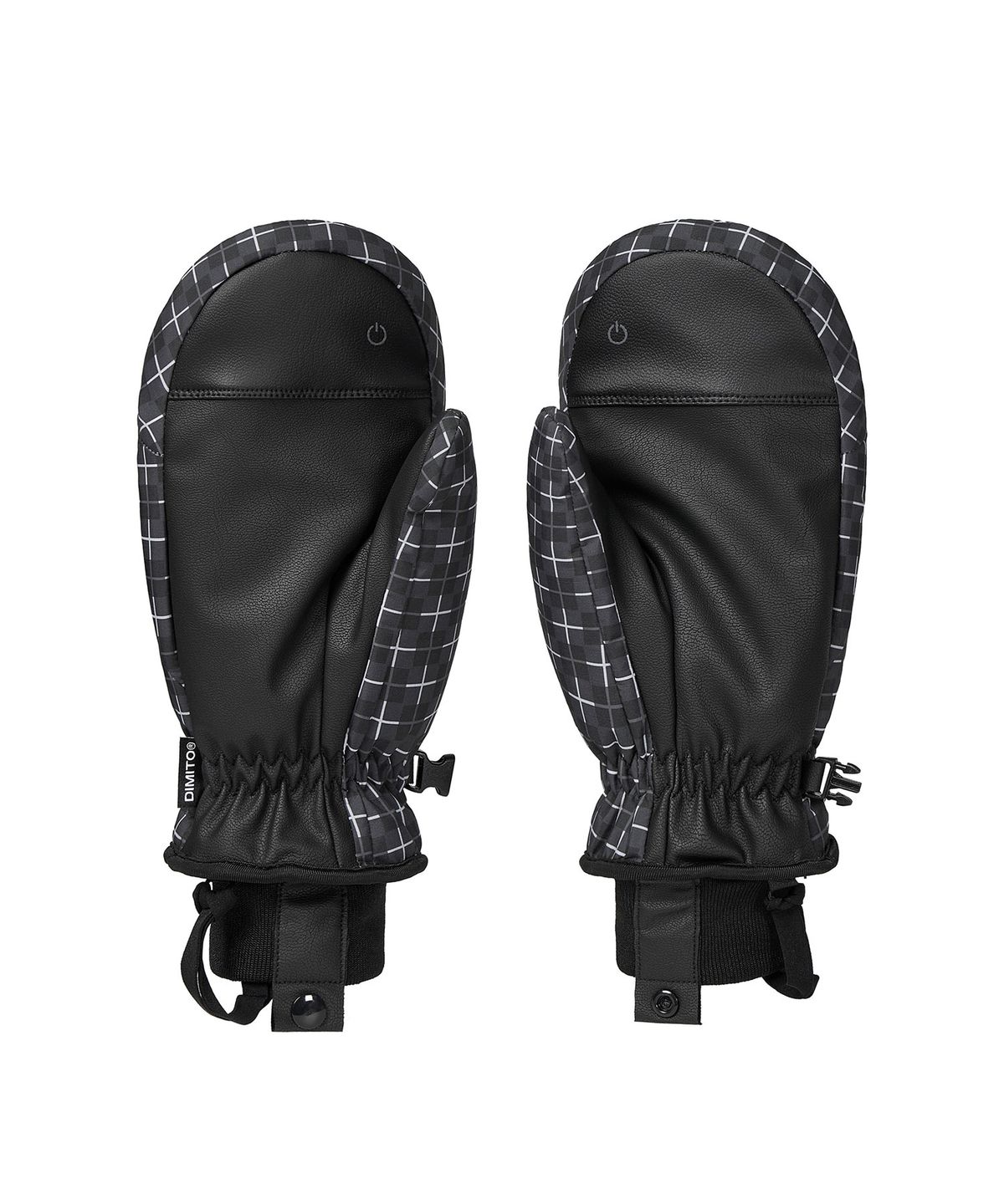 디미토(DIMITO) PATTERN MITTEN CROSS CHECK BLACK