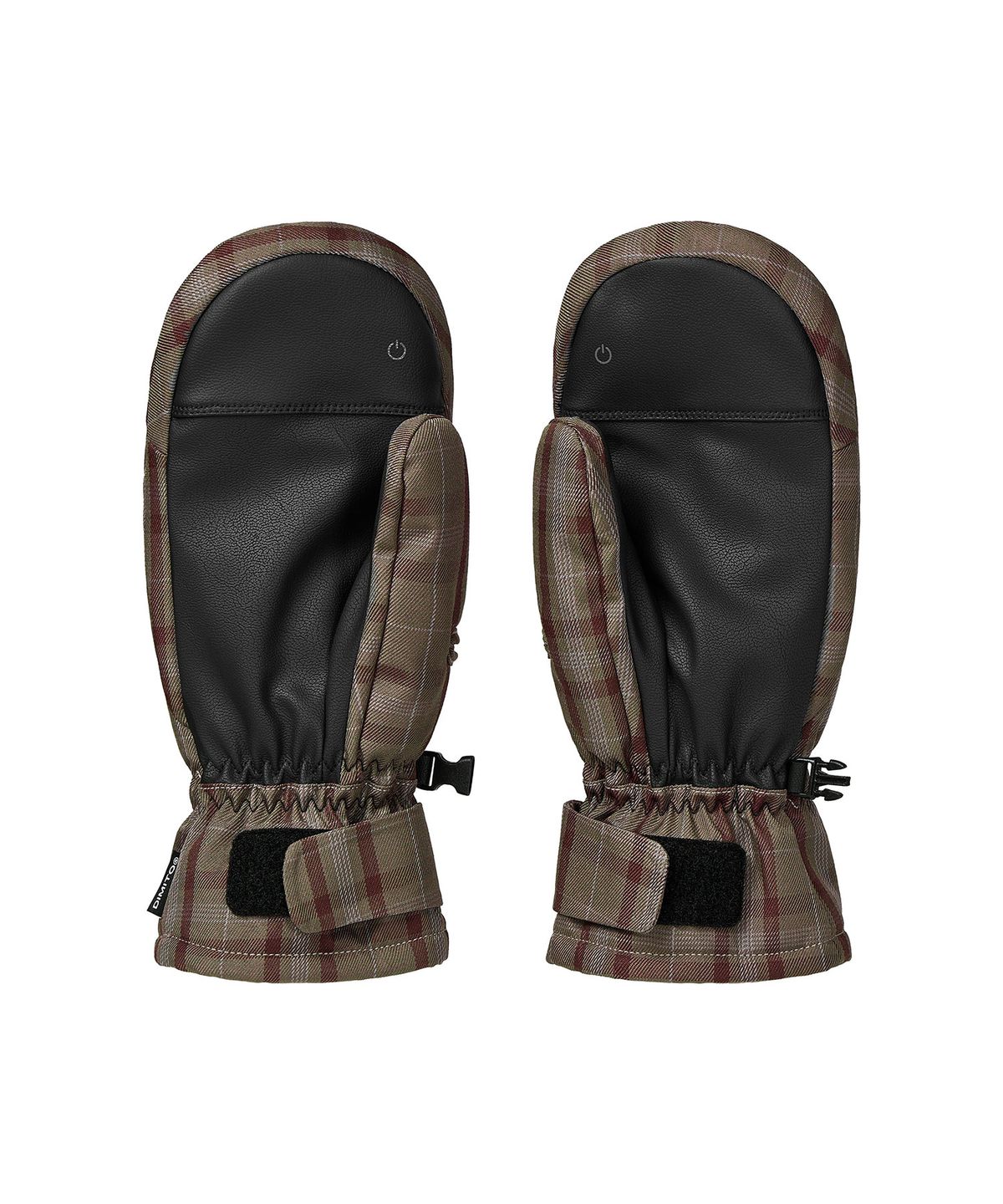 디미토(DIMITO) CHECKER EASY OPEN MITTEN BROWN CHECK