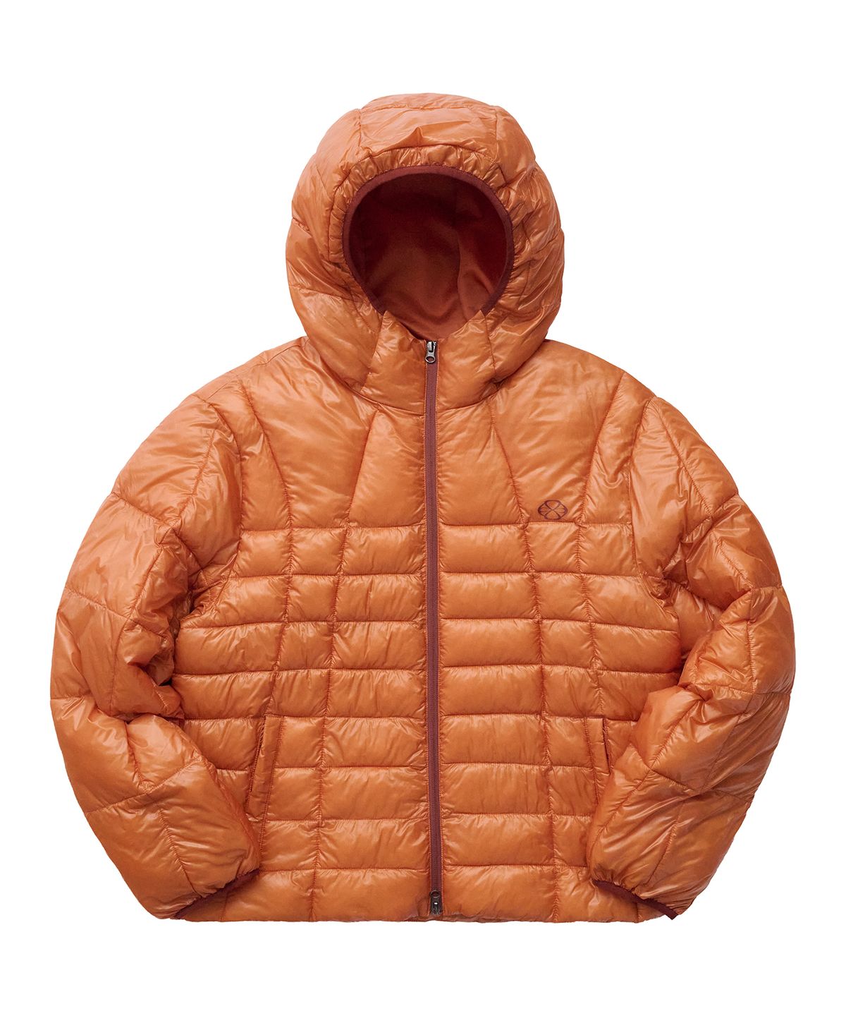 논타입(NONTYPE) HOODIE LIGHT QUILTED JACKET (ORANGE)