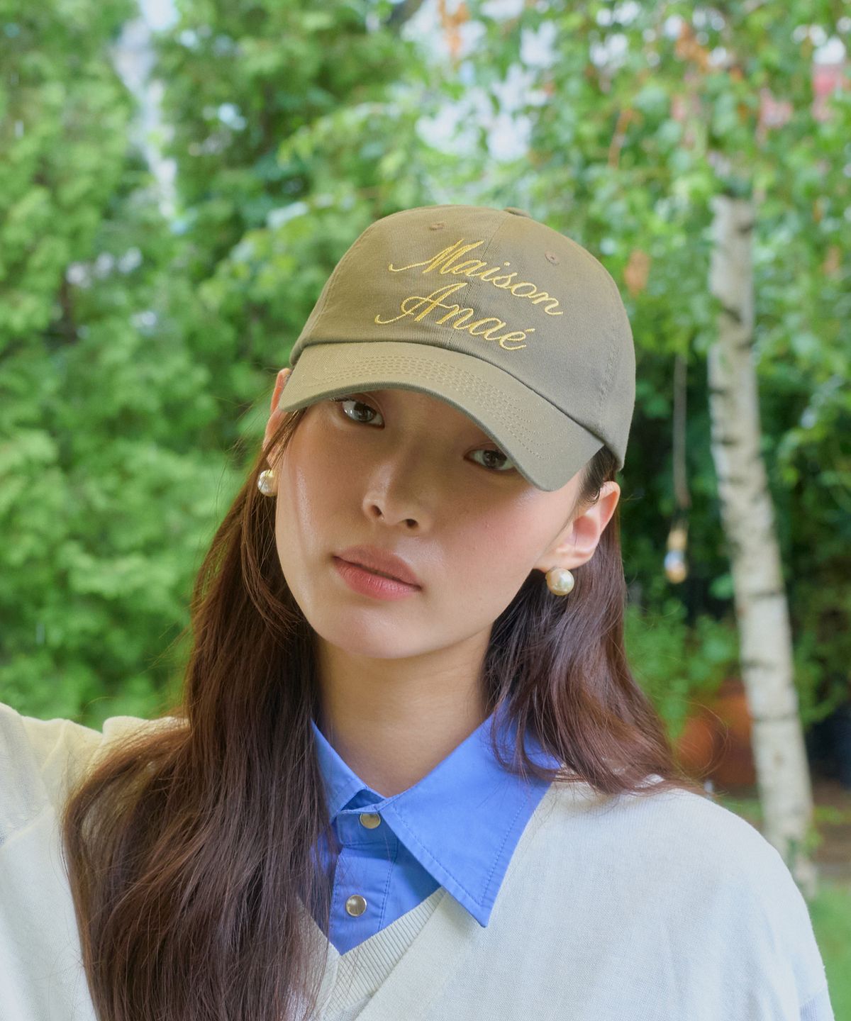 아나에(ANAE) SCRIPT CAP OLIVE KHAKI