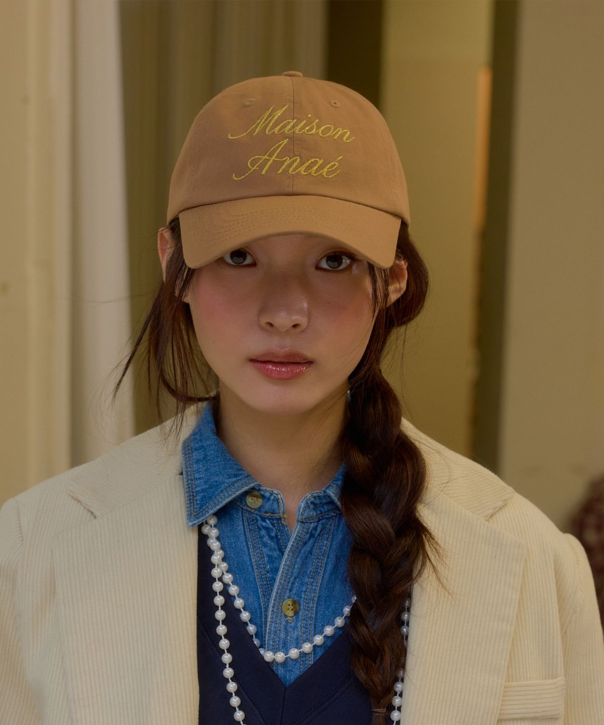 아나에(ANAE) SCRIPT CAP CAMEL