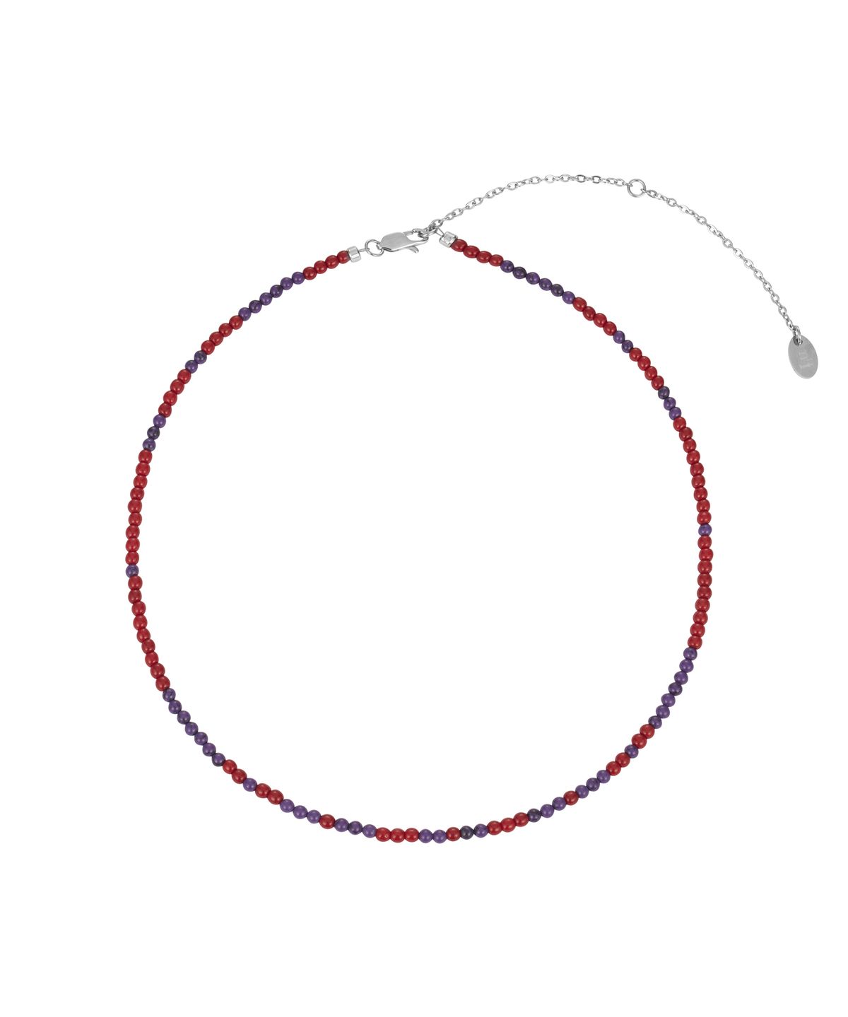 엔프프(NFF) tart beads necklace-red purple