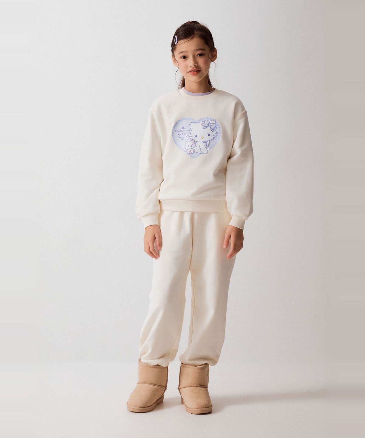 스파오 키즈(SPAO KIDS) [키즈] (챠미키티) 상하세트(Cream)_SPSMG49KG2