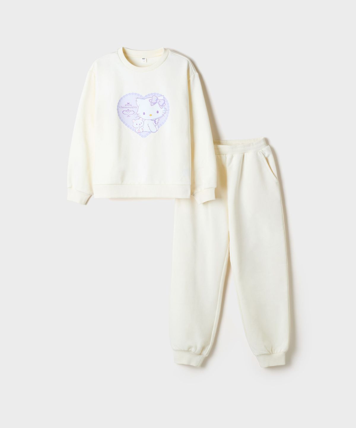 스파오 키즈(SPAO KIDS) [키즈] (챠미키티) 상하세트(Cream)_SPSMG49KG2