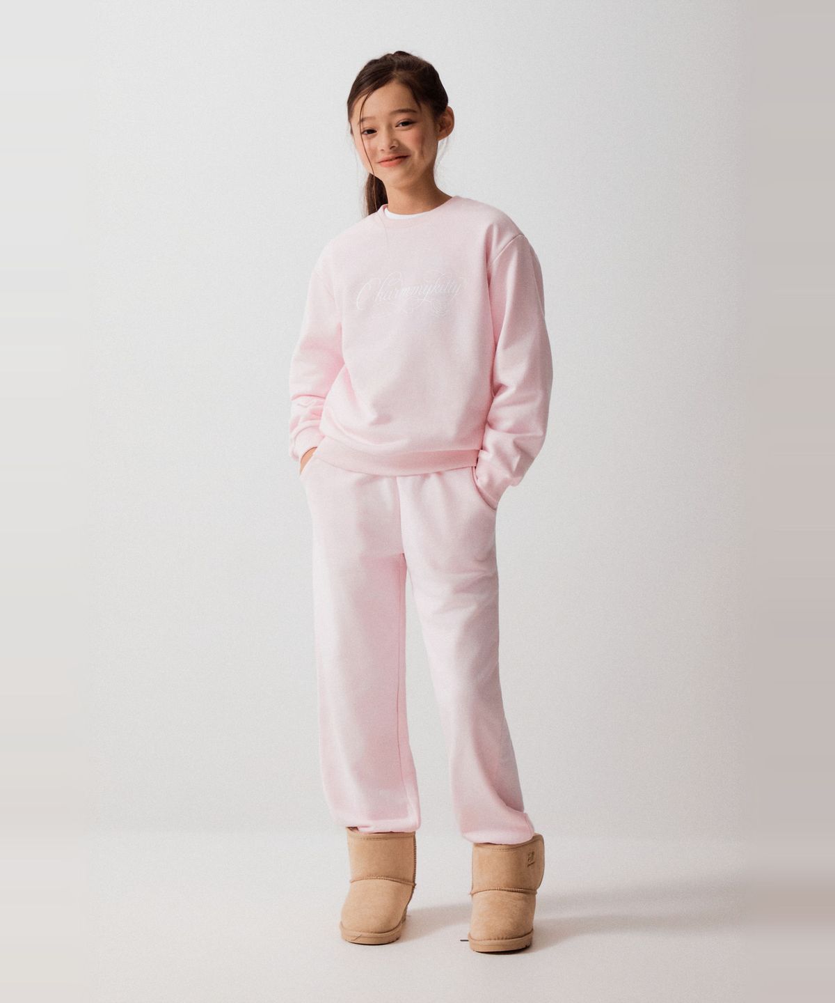스파오 키즈(SPAO KIDS) [키즈] (챠미키티) 상하세트(Light Pink)_SPSMG49KG2