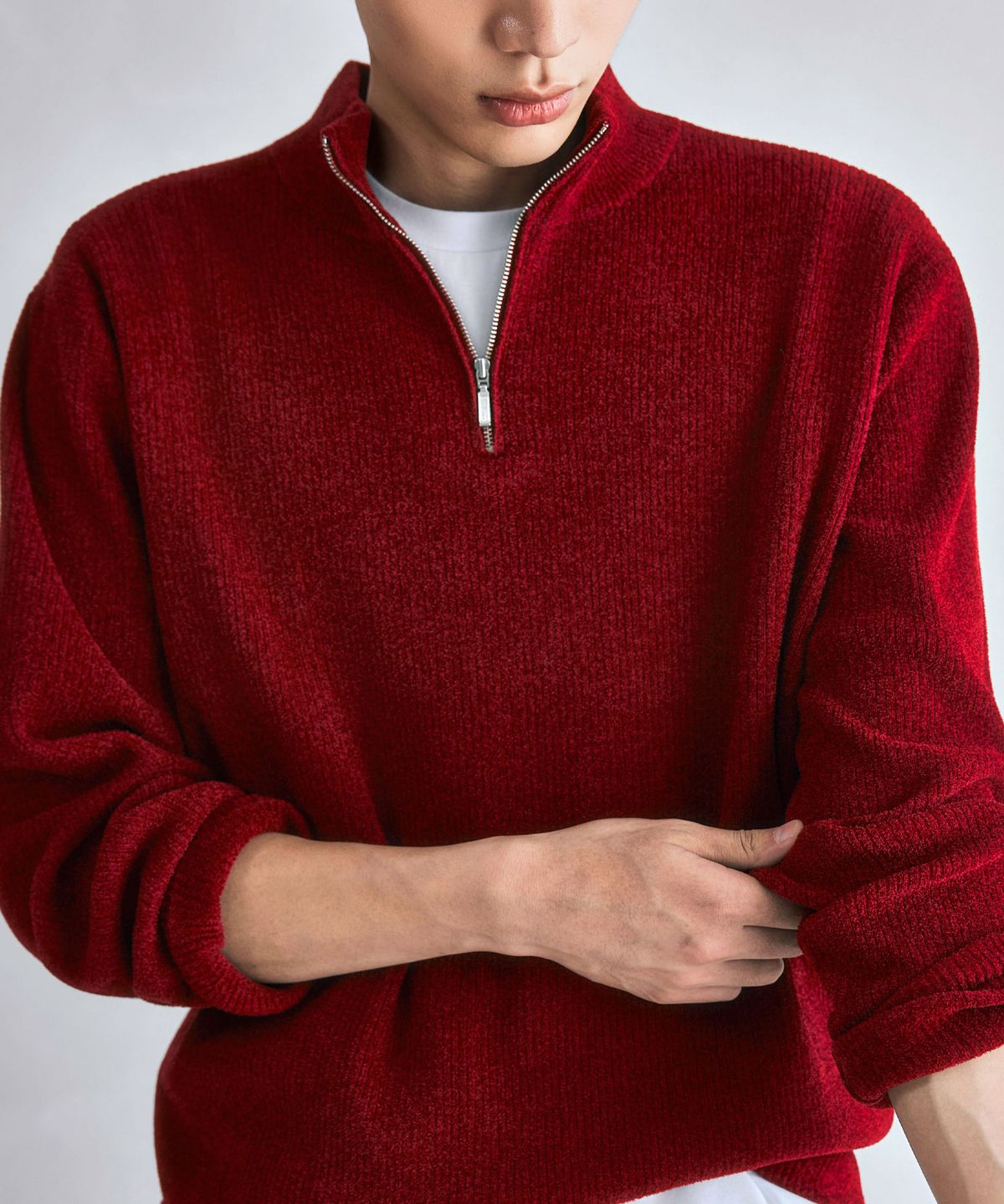 더니트컴퍼니(THEKNITCOMPANY) [스토커즈 콜라보] 코지 플리스 쿼터 집업 니트 4color
