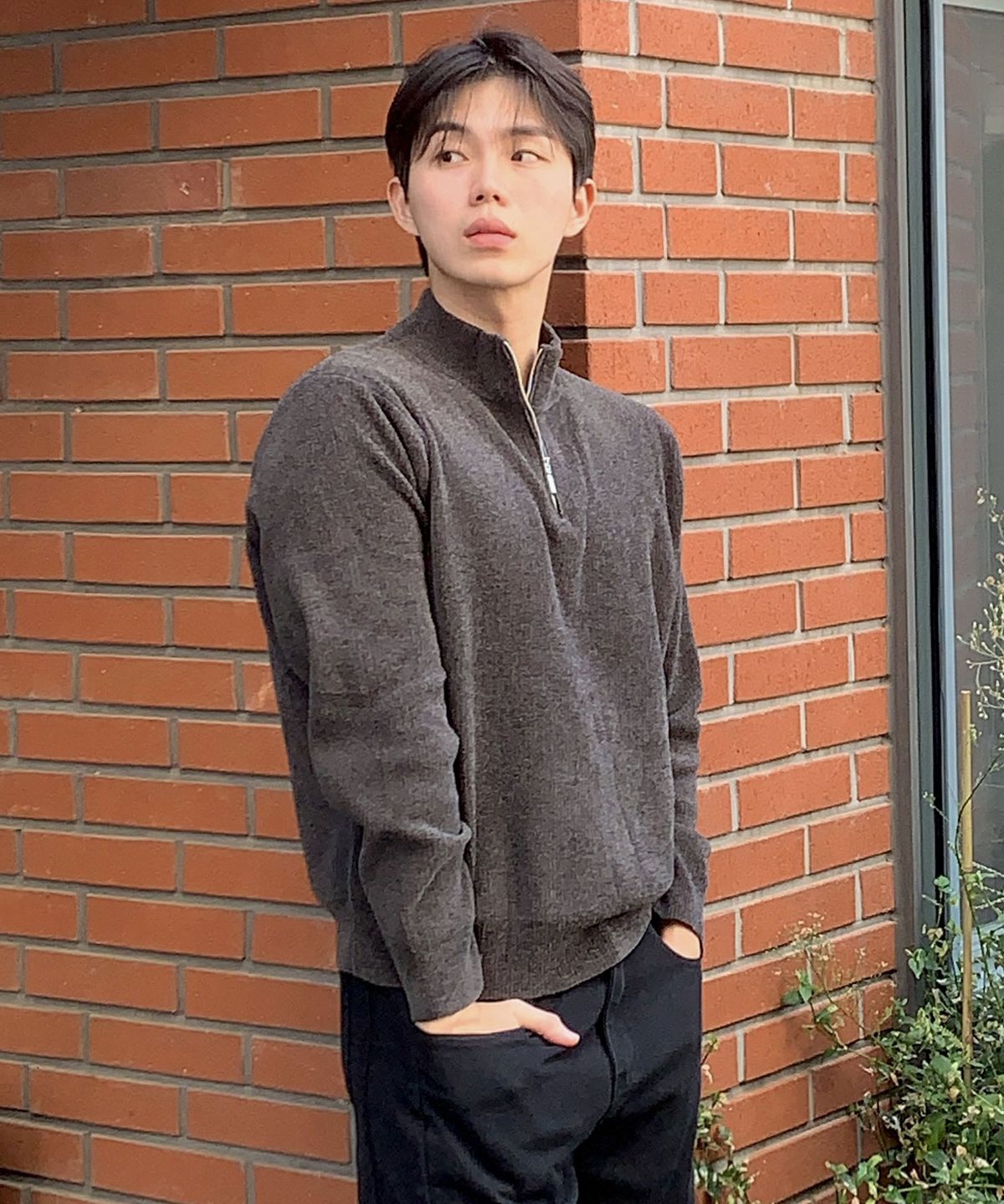 더니트컴퍼니(THEKNITCOMPANY) [스토커즈 콜라보] 코지 플리스 쿼터 집업 니트 4color