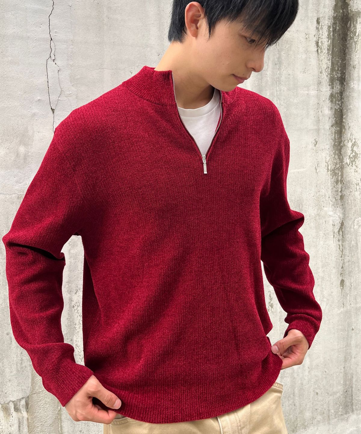 더니트컴퍼니(THEKNITCOMPANY) [스토커즈 콜라보] 코지 플리스 쿼터 집업 니트 4color