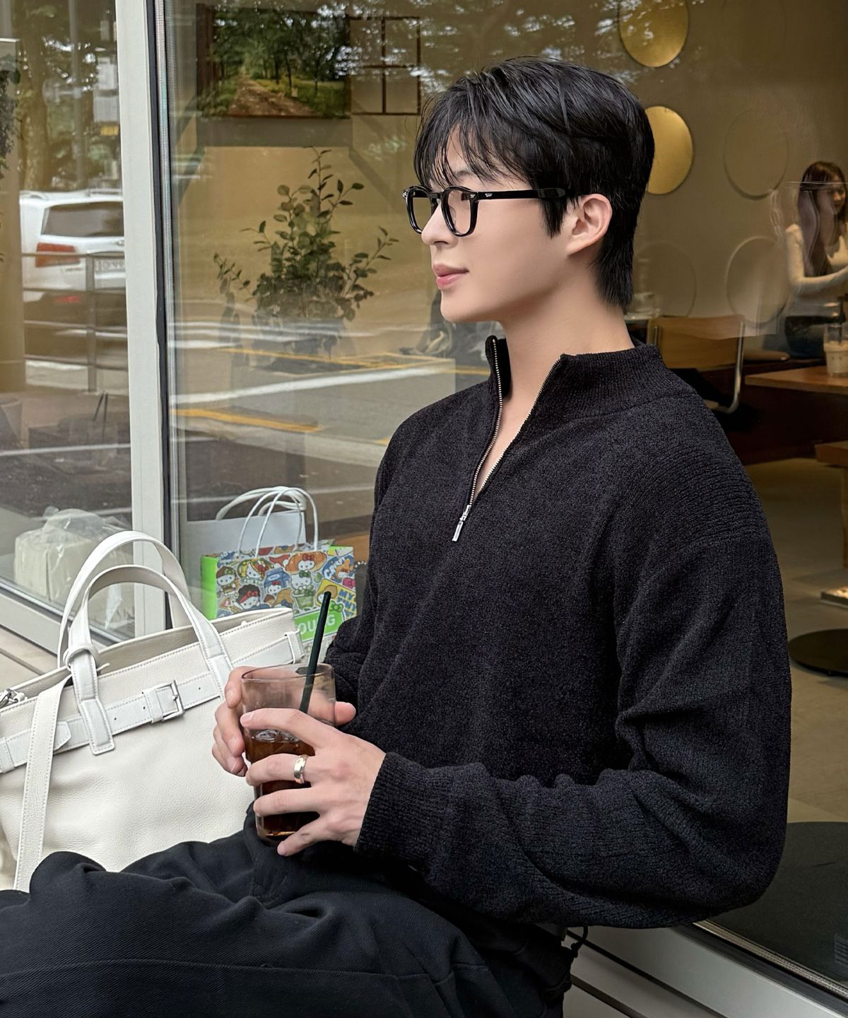 더니트컴퍼니(THEKNITCOMPANY) [스토커즈 콜라보] 코지 플리스 쿼터 집업 니트 4color